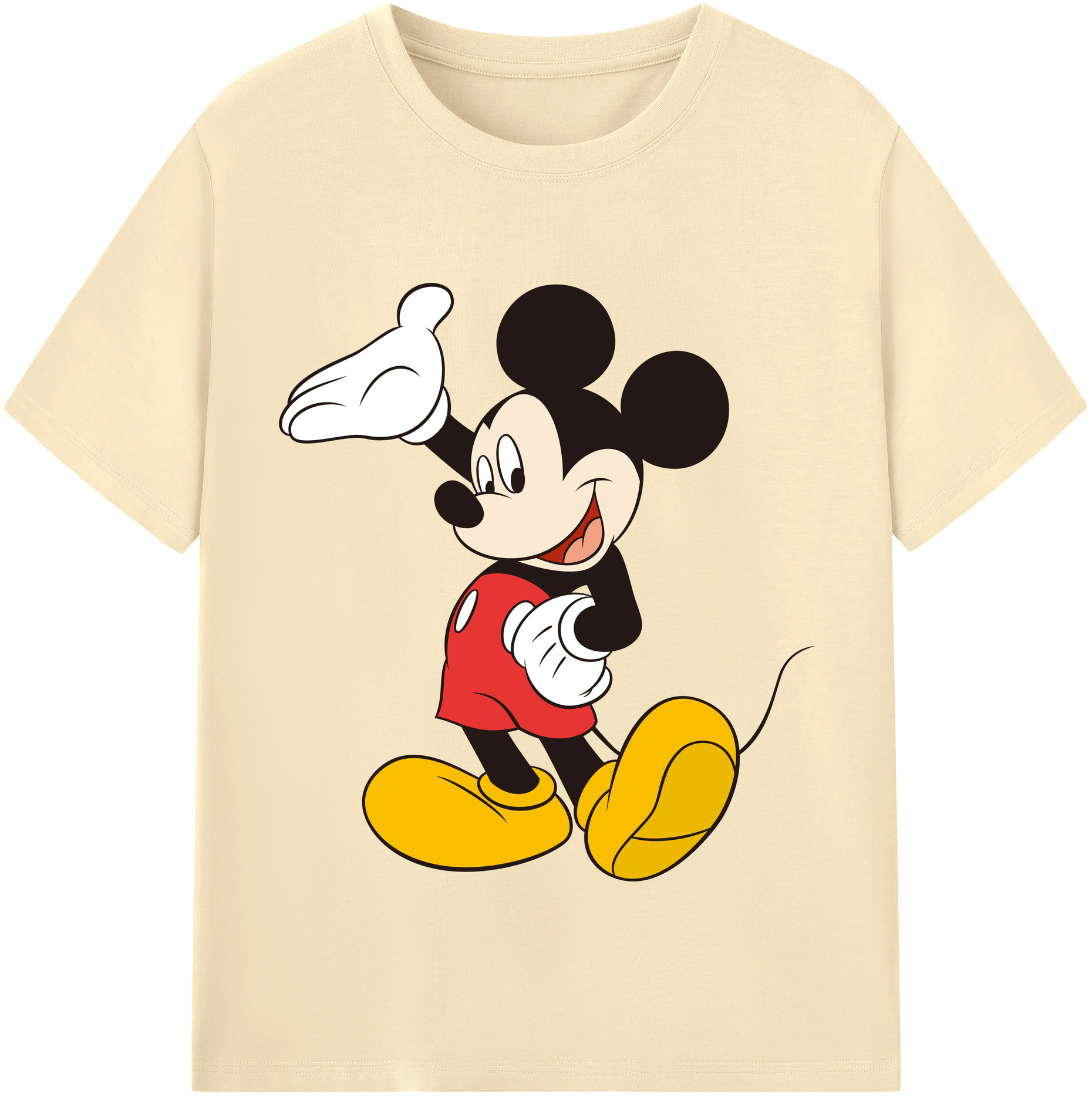 （画像用） ミッキーマウス Mickey Mouse 綿100％半袖Tシャツ（フロントプリント）