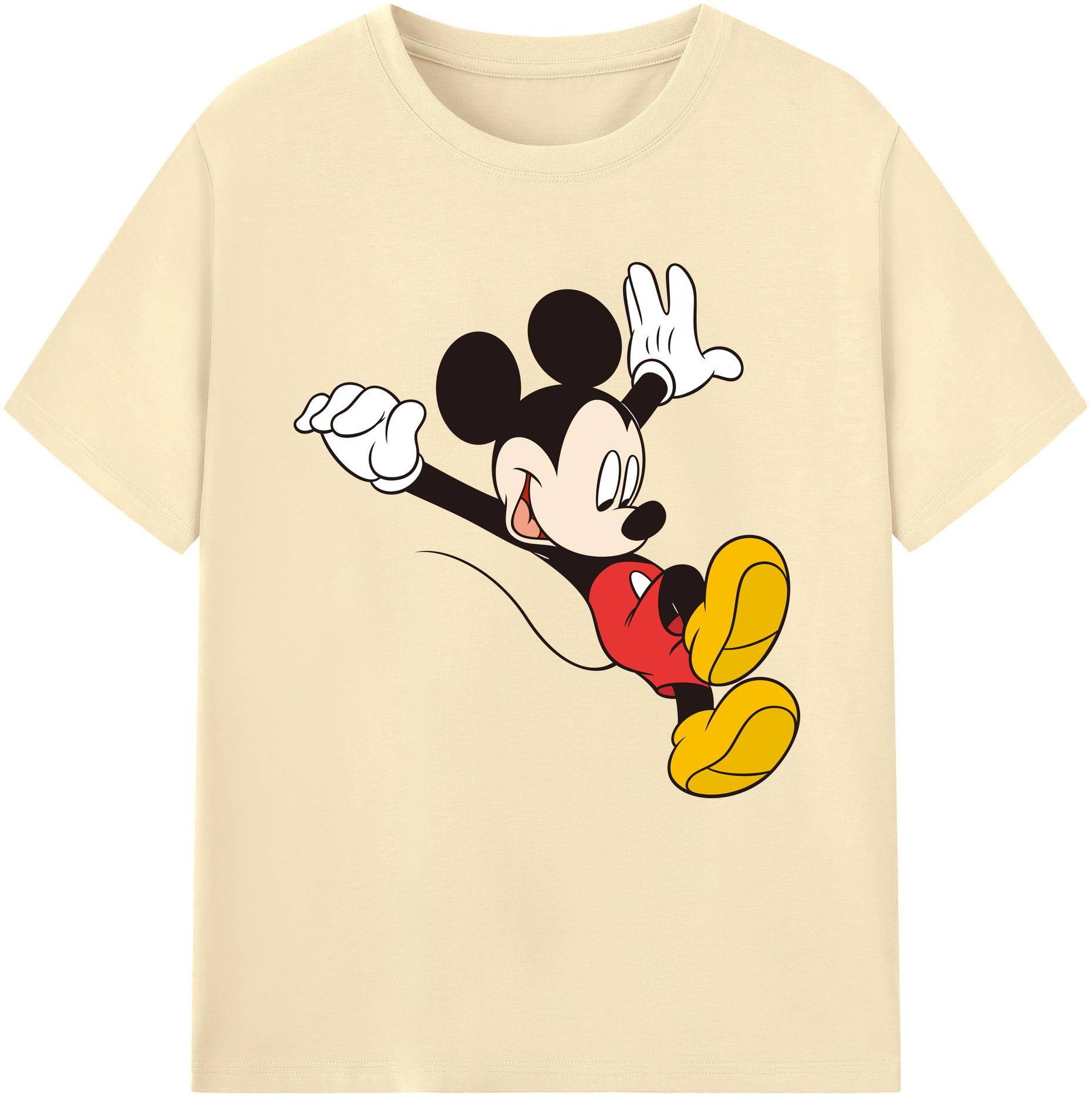 （画像用） ミッキーマウス Mickey Mouse 綿100％半袖Tシャツ（フロントプリント）