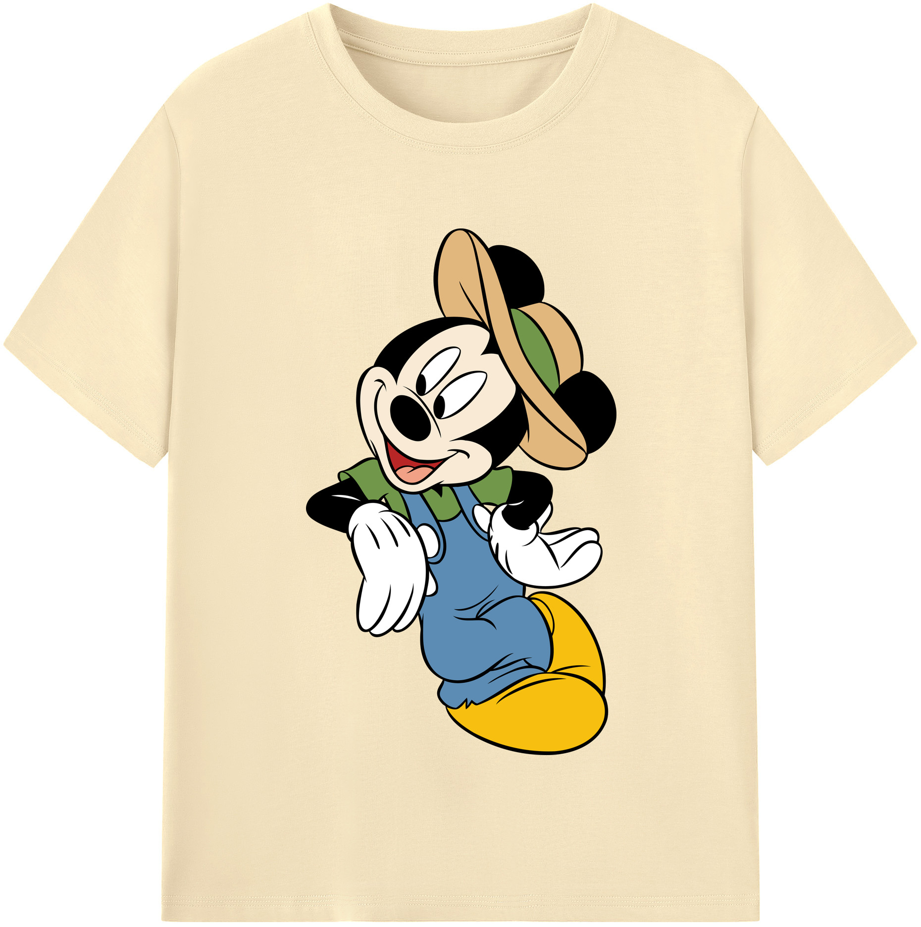 （画像用） ミッキーマウス Mickey Mouse 綿100％半袖Tシャツ（フロントプリント）