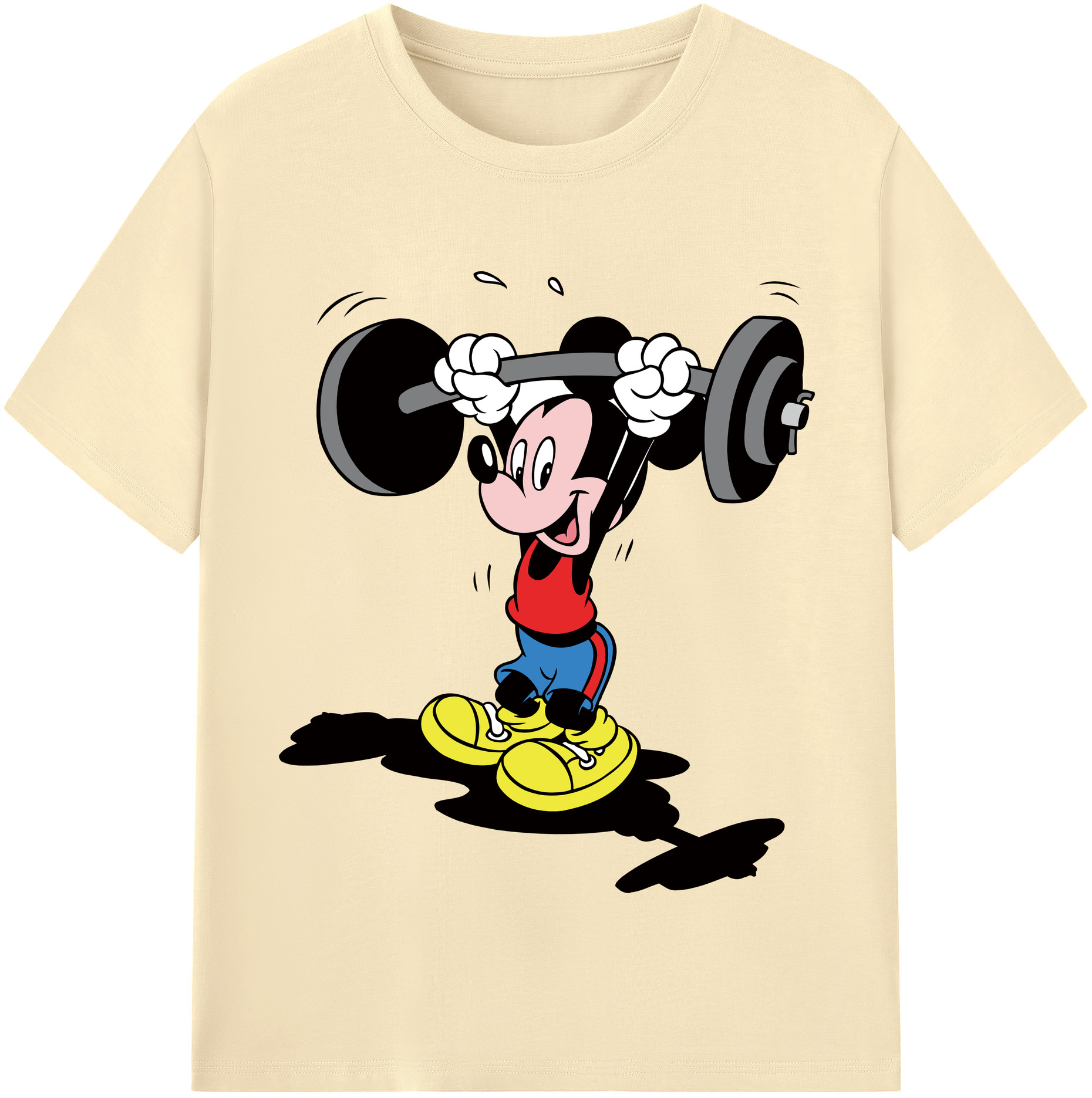 （画像用） ミッキーマウス Mickey Mouse 綿100％半袖Tシャツ（フロントプリント）