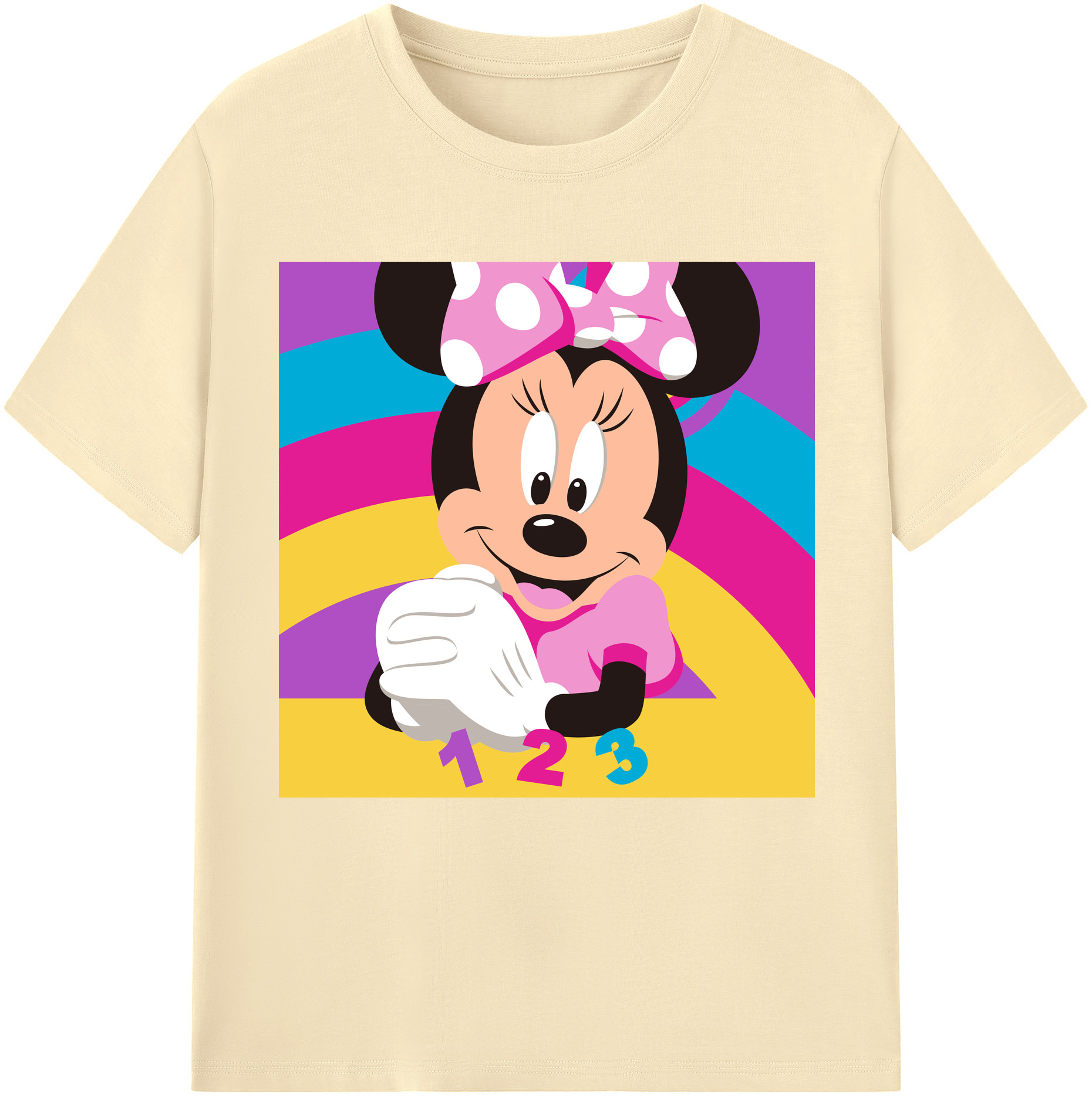 （画像用） ミッキーマウス Mickey Mouse 綿100％半袖Tシャツ（フロントプリント）