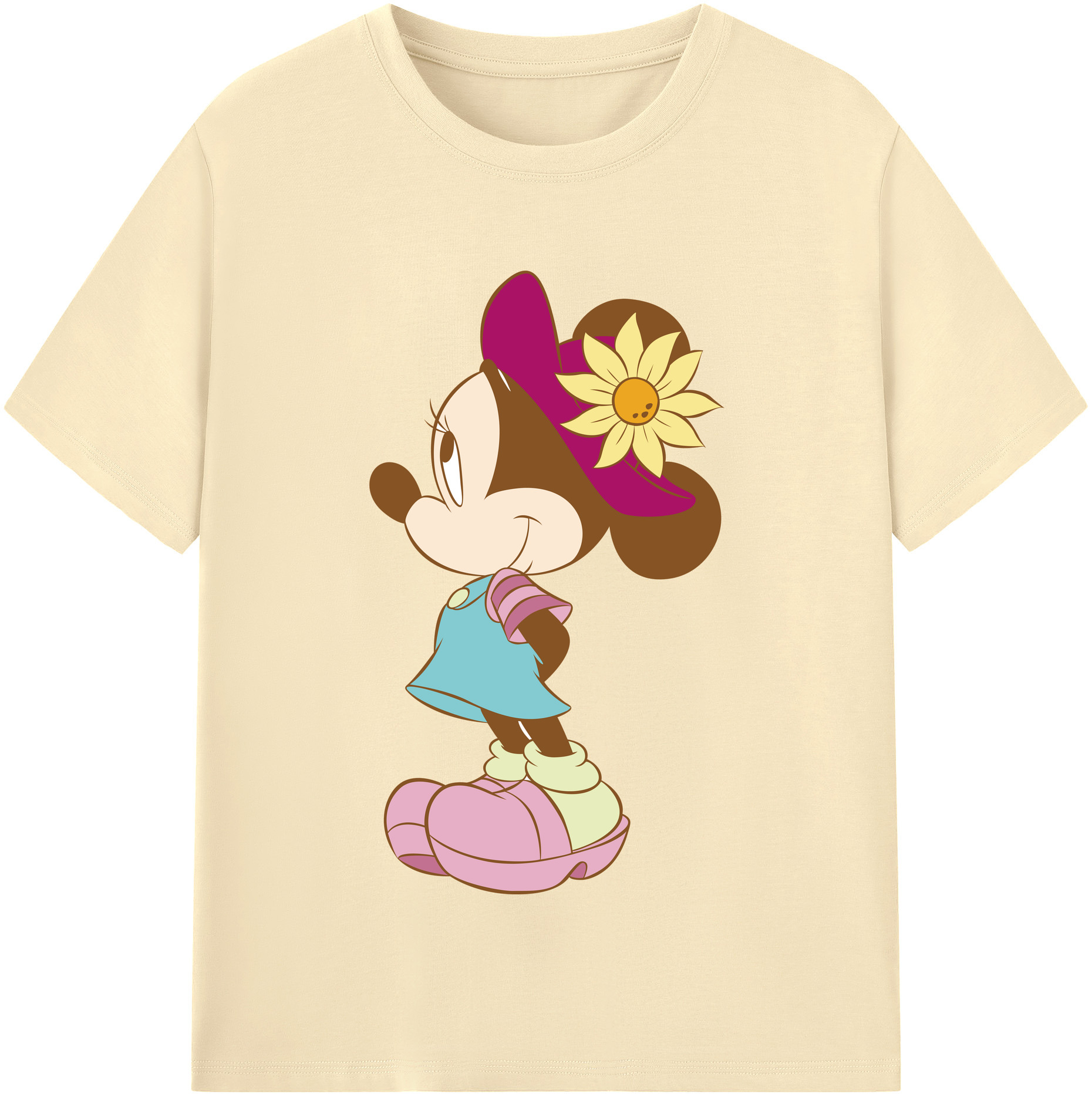 （画像用） ミッキーマウス Mickey Mouse 綿100％半袖Tシャツ（フロントプリント）