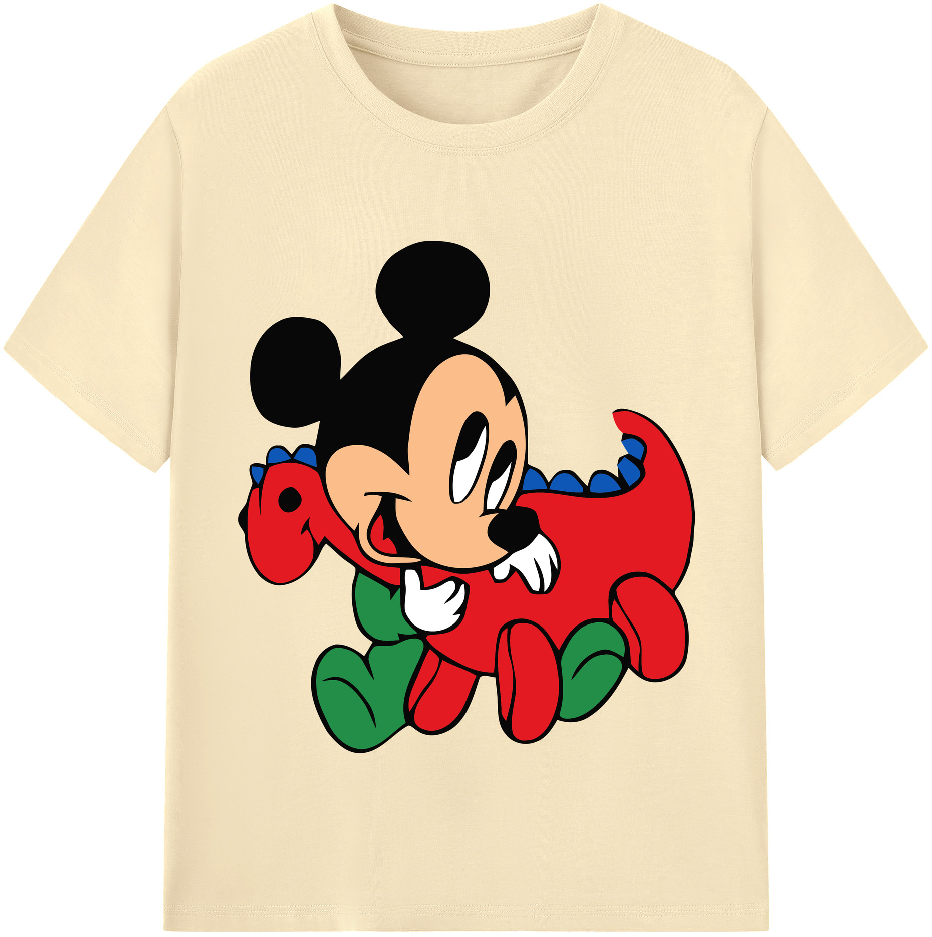 （画像用） ミッキーマウス Mickey Mouse 綿100％半袖Tシャツ（フロントプリント）
