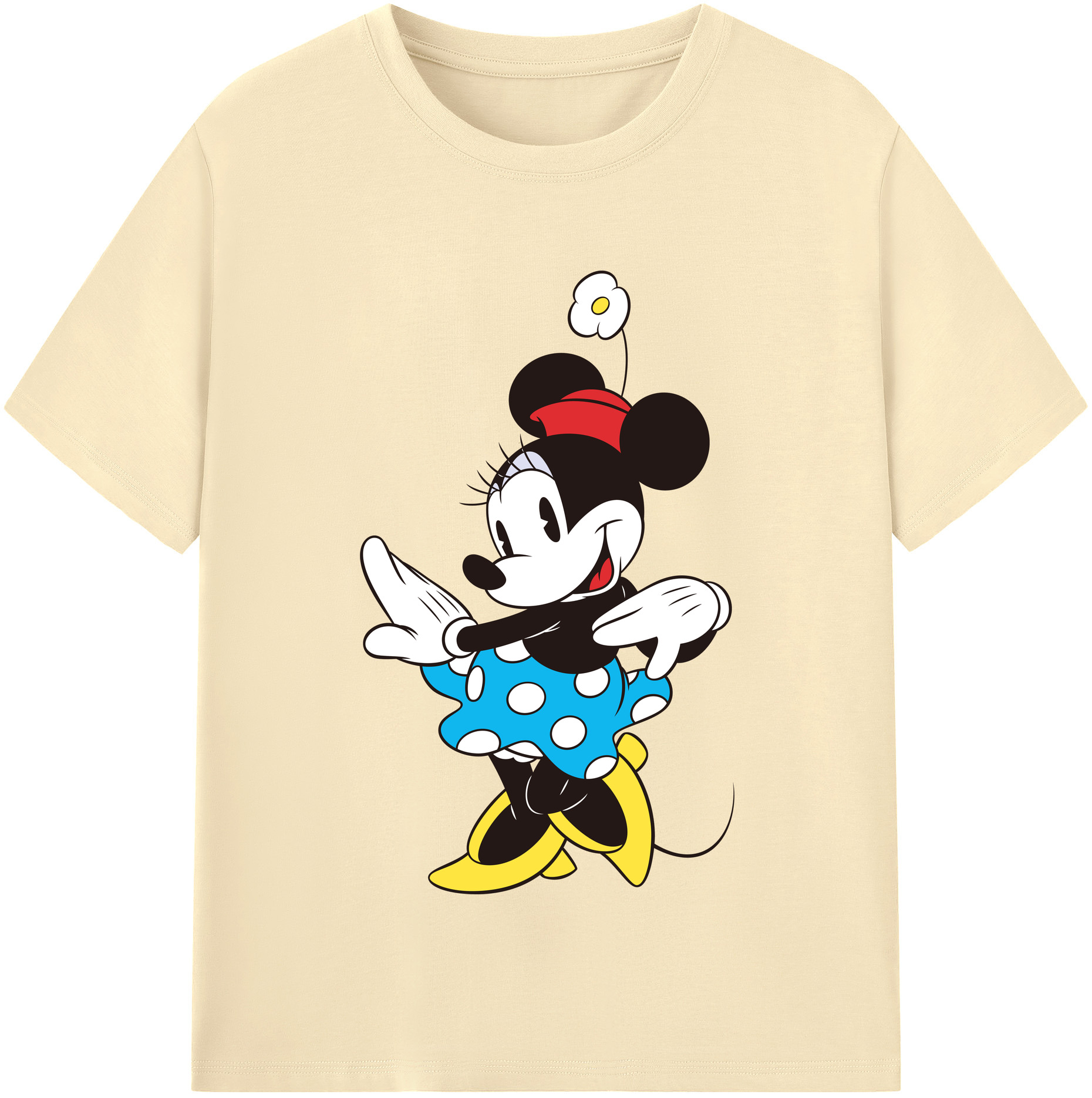 （画像用） ミッキーマウス Mickey Mouse 綿100％半袖Tシャツ（フロントプリント）