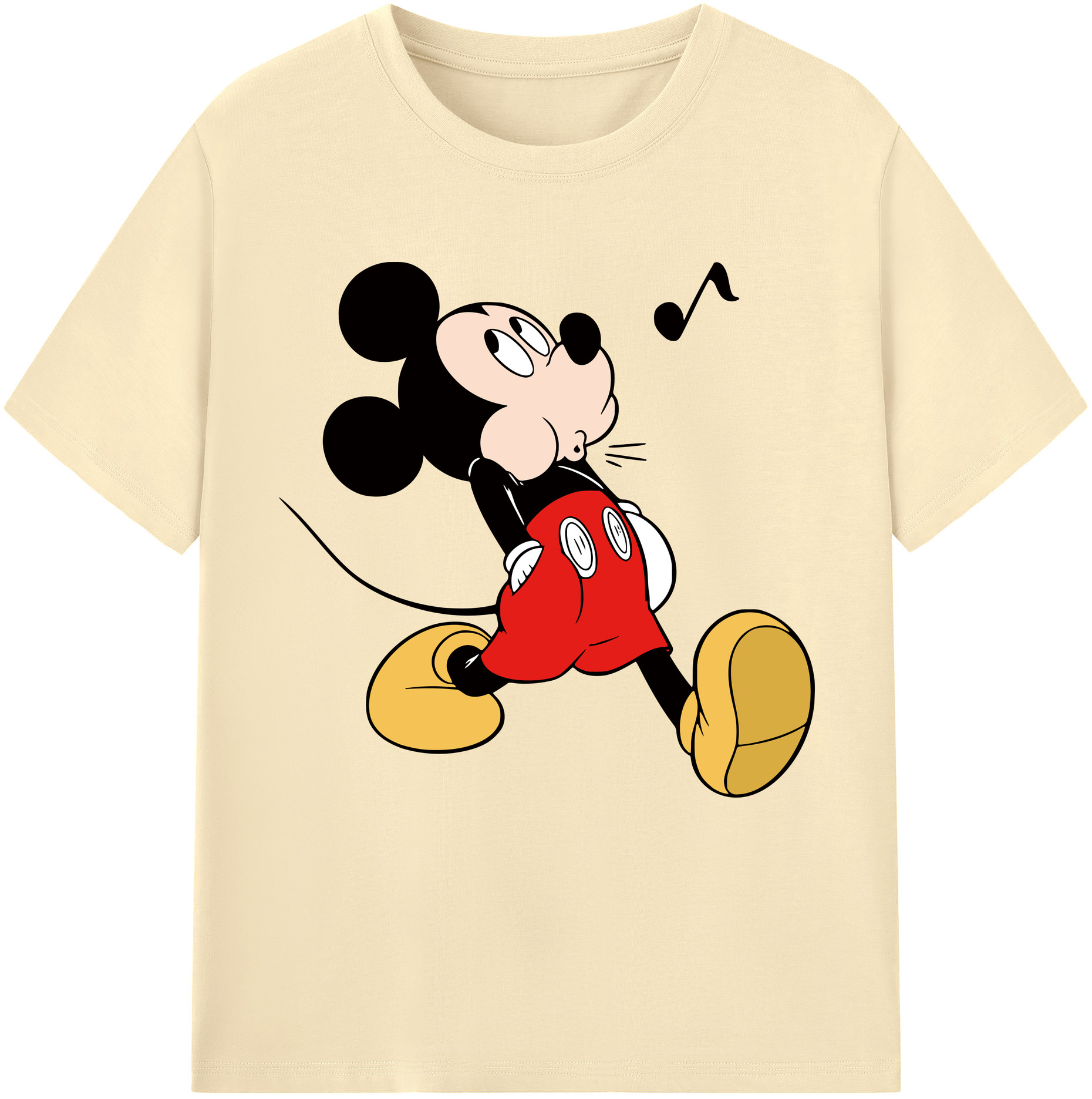 （画像用） ミッキーマウス Mickey Mouse 綿100％半袖Tシャツ（フロントプリント）