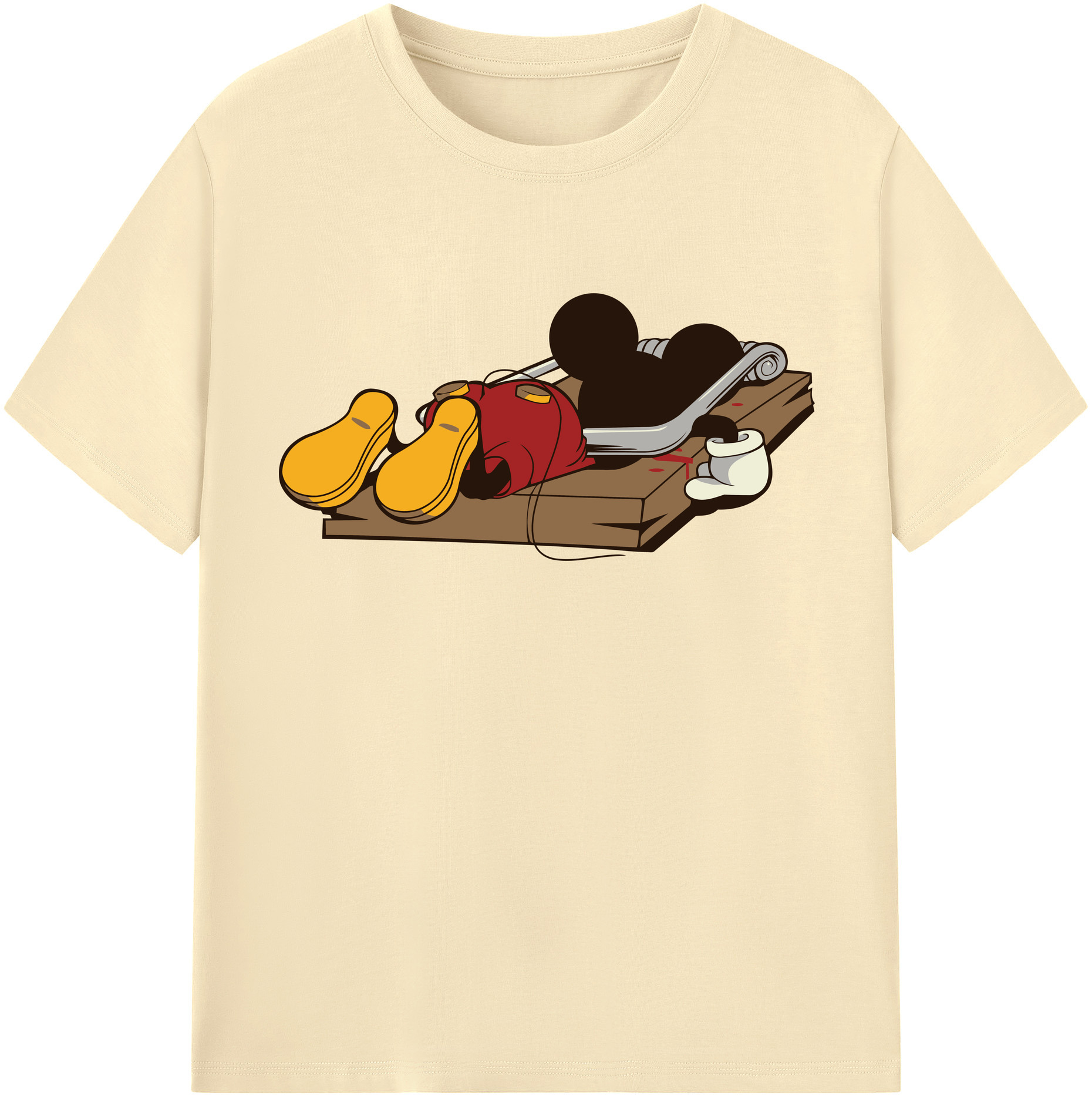 （画像用） ミッキーマウス Mickey Mouse 綿100％半袖Tシャツ（フロントプリント）