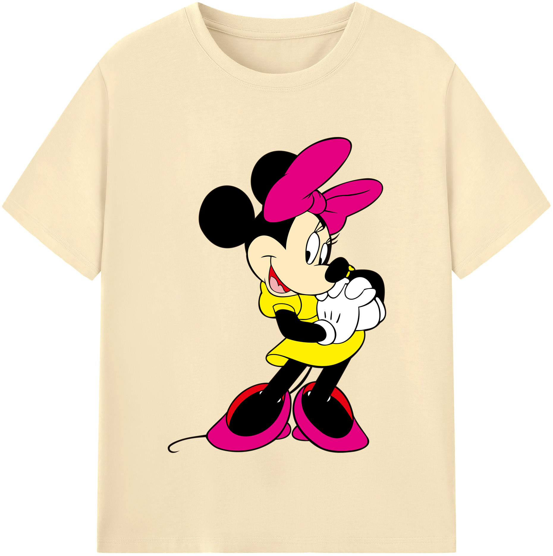 （画像用） ミッキーマウス Mickey Mouse 綿100％半袖Tシャツ（フロントプリント）
