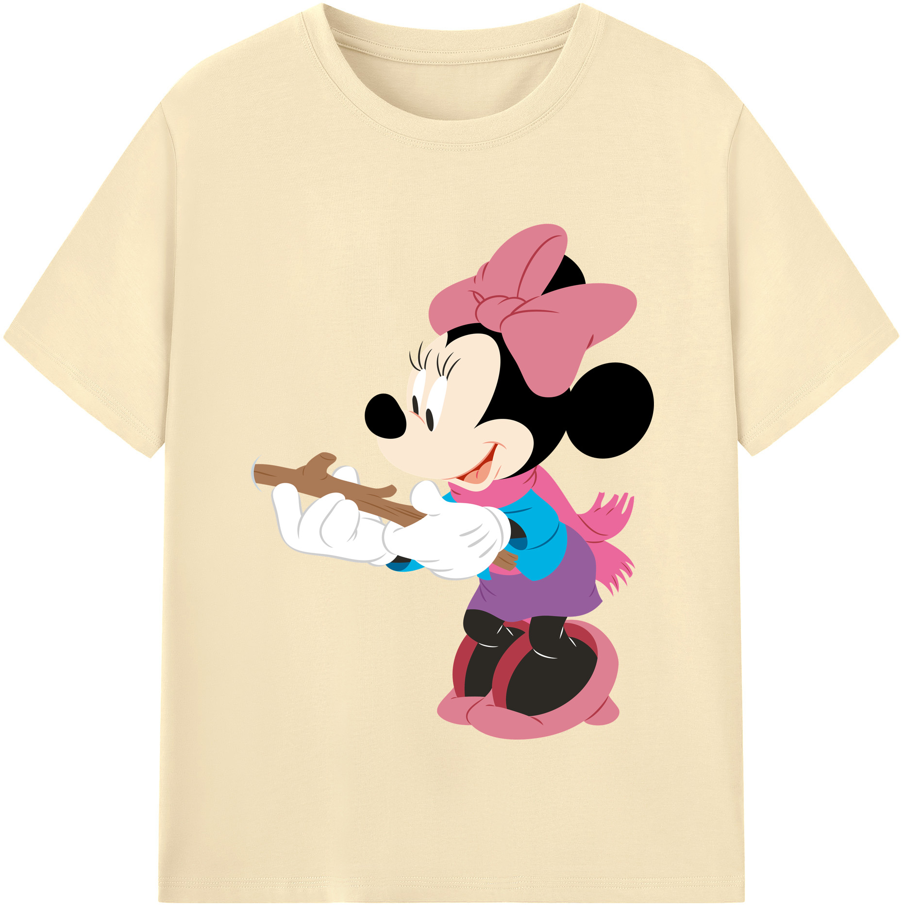 （画像用） ミッキーマウス Mickey Mouse 綿100％半袖Tシャツ（フロントプリント）