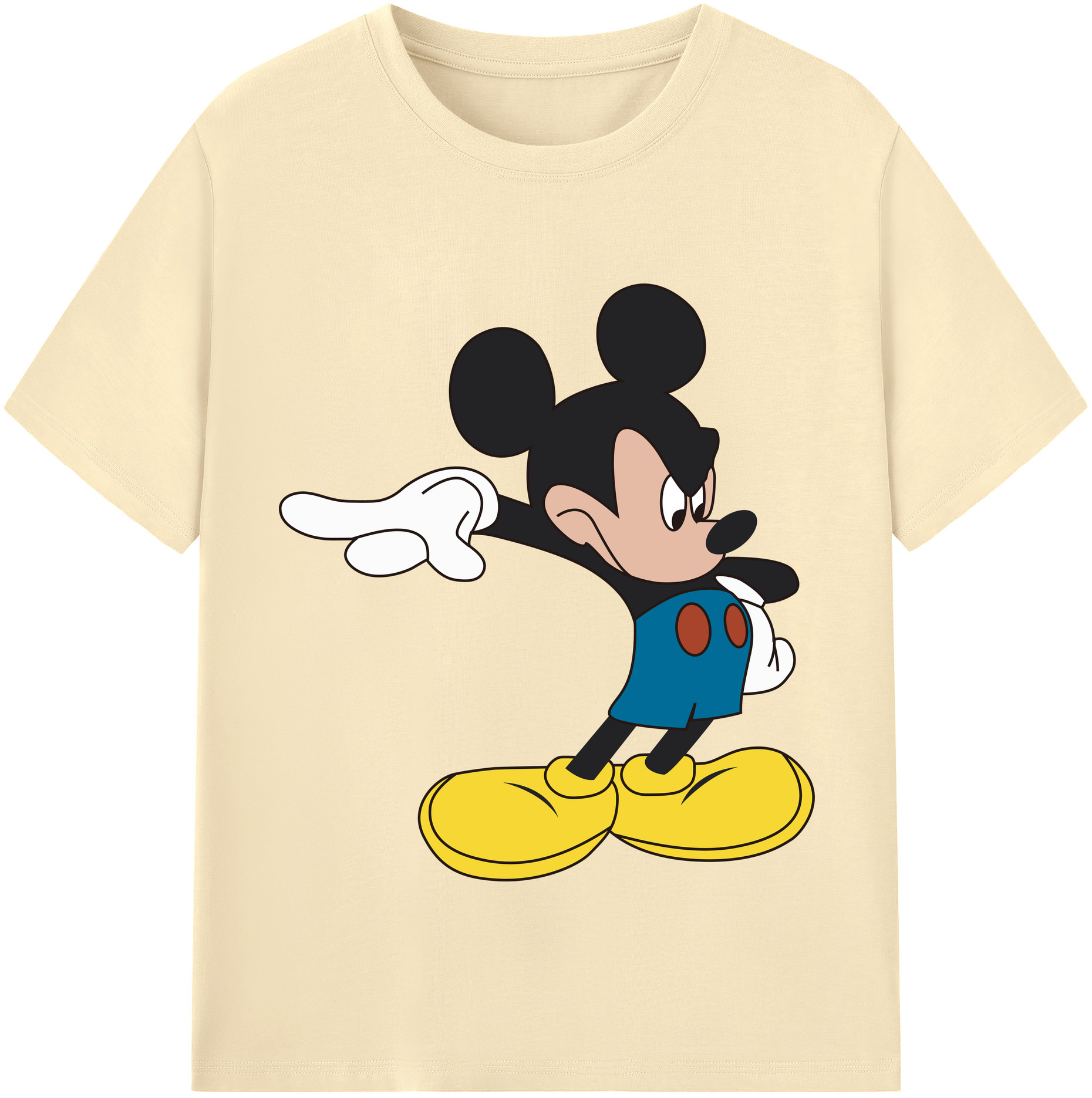 （画像用） ミッキーマウス Mickey Mouse 綿100％半袖Tシャツ（フロントプリント）