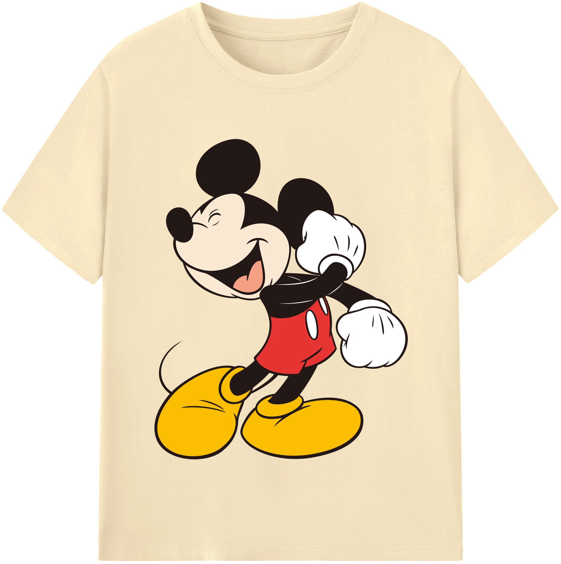 （画像用） ミッキーマウス Mickey Mouse 綿100％半袖Tシャツ（フロントプリント）