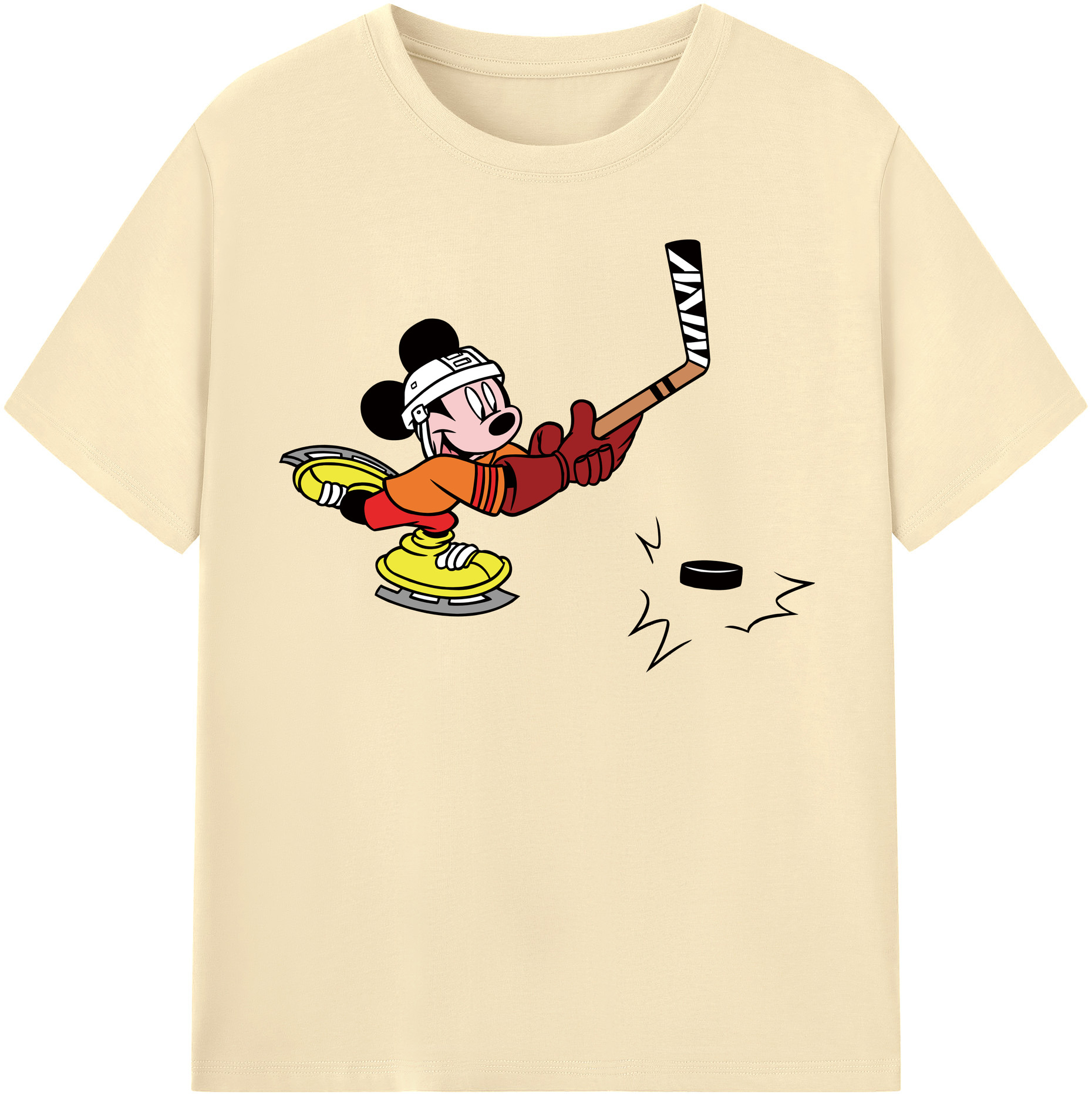（画像用） ミッキーマウス Mickey Mouse 綿100％半袖Tシャツ（フロントプリント）