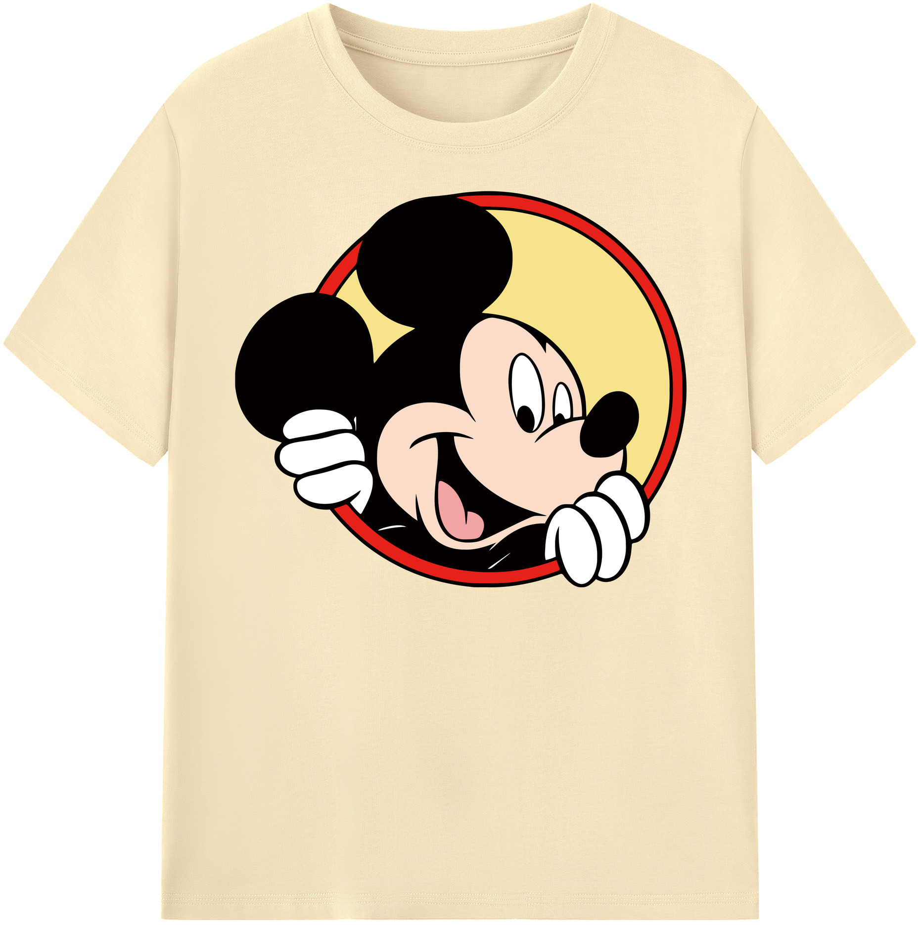 （画像用） ミッキーマウス Mickey Mouse 綿100％半袖Tシャツ（フロントプリント）