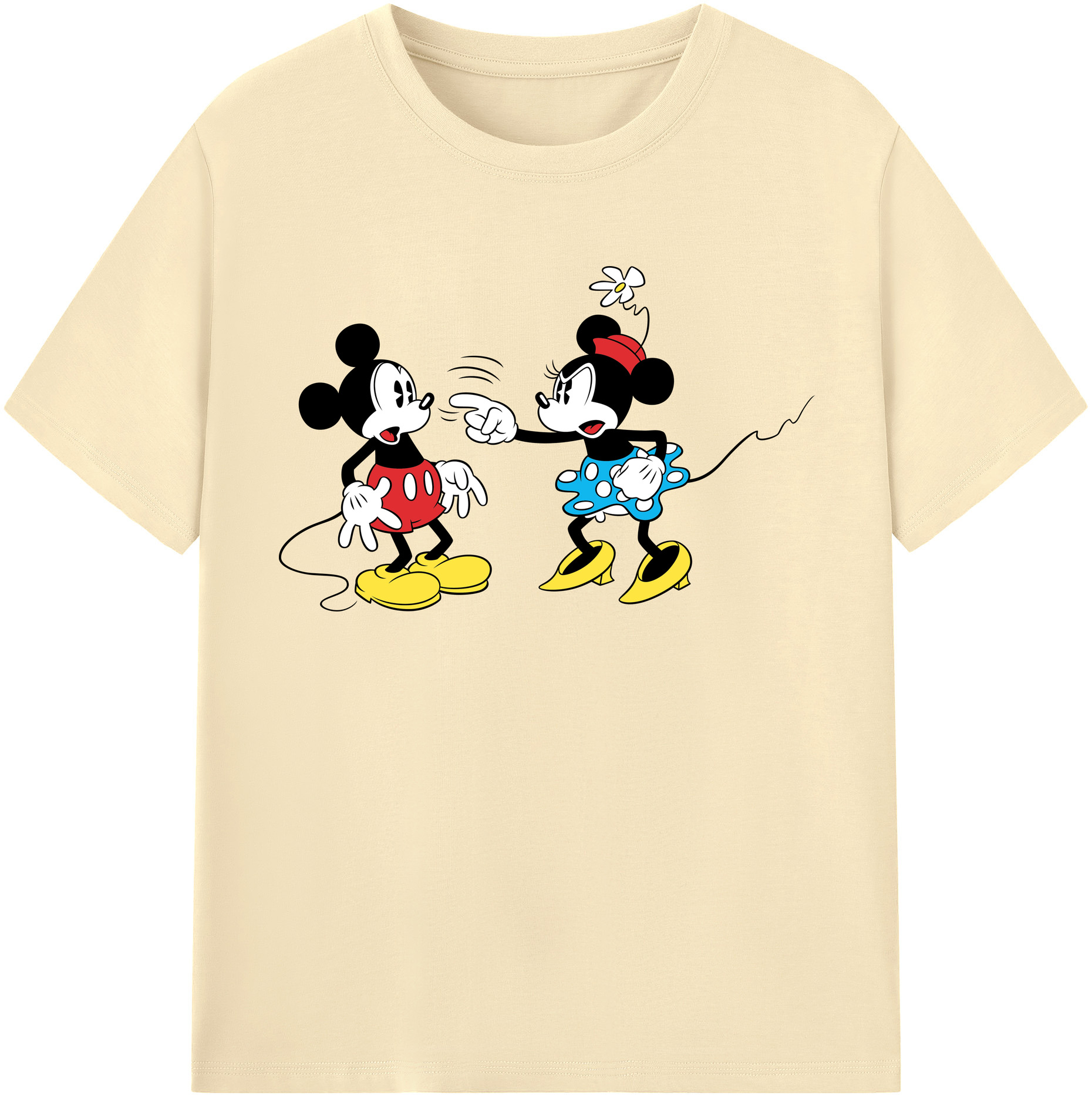 （画像用） ミッキーマウス Mickey Mouse 綿100％半袖Tシャツ（フロントプリント）