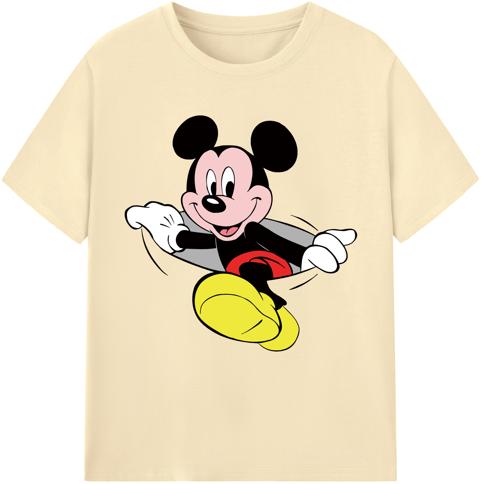 （画像用） ミッキーマウス Mickey Mouse 綿100％半袖Tシャツ（フロントプリント）