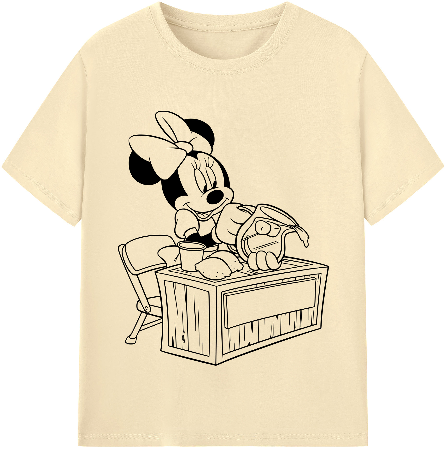 （画像用） ミッキーマウス Mickey Mouse 綿100％半袖Tシャツ（フロントプリント）