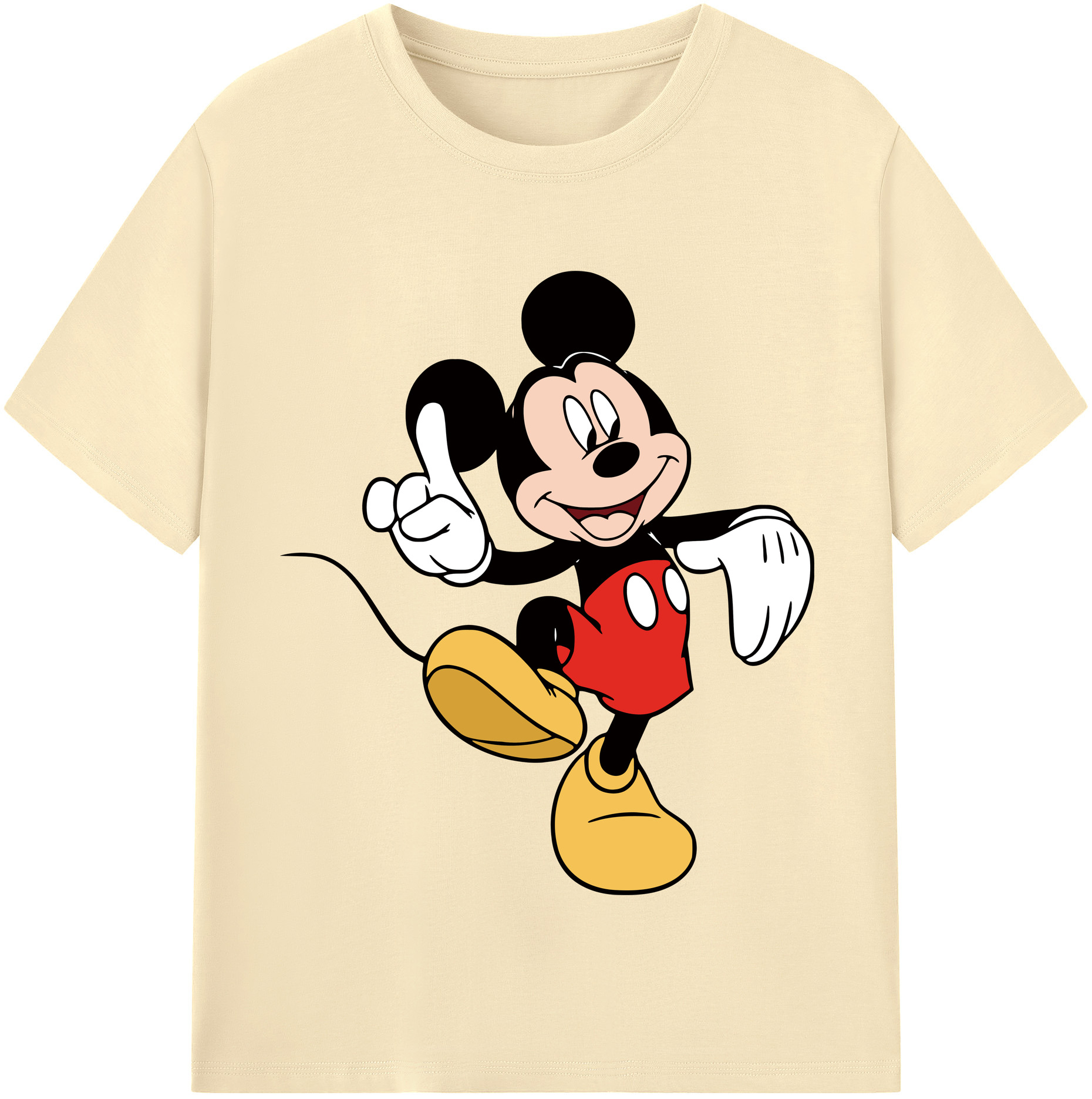 （画像用） ミッキーマウス Mickey Mouse 綿100％半袖Tシャツ（フロントプリント）