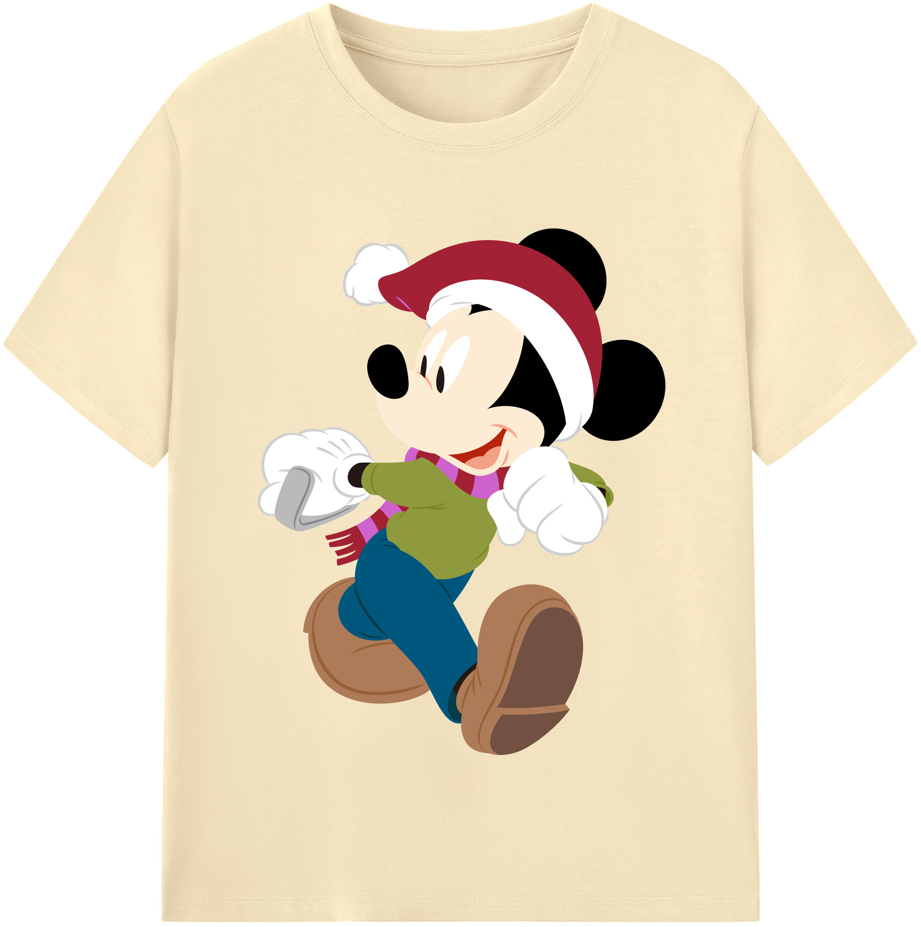 （画像用） ミッキーマウス Mickey Mouse 綿100％半袖Tシャツ（フロントプリント）