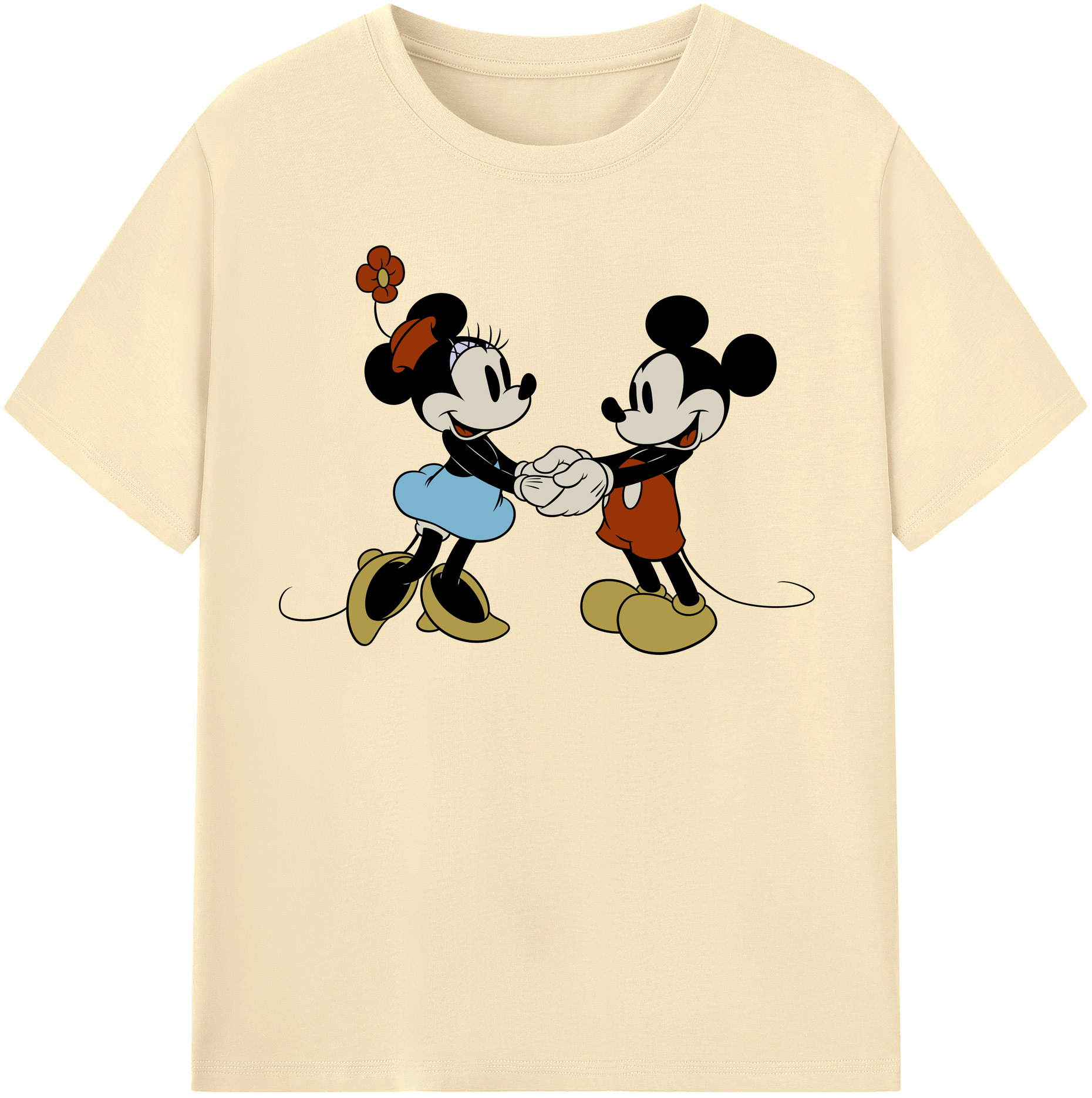 （画像用） ミッキーマウス Mickey Mouse 綿100％半袖Tシャツ（フロントプリント）