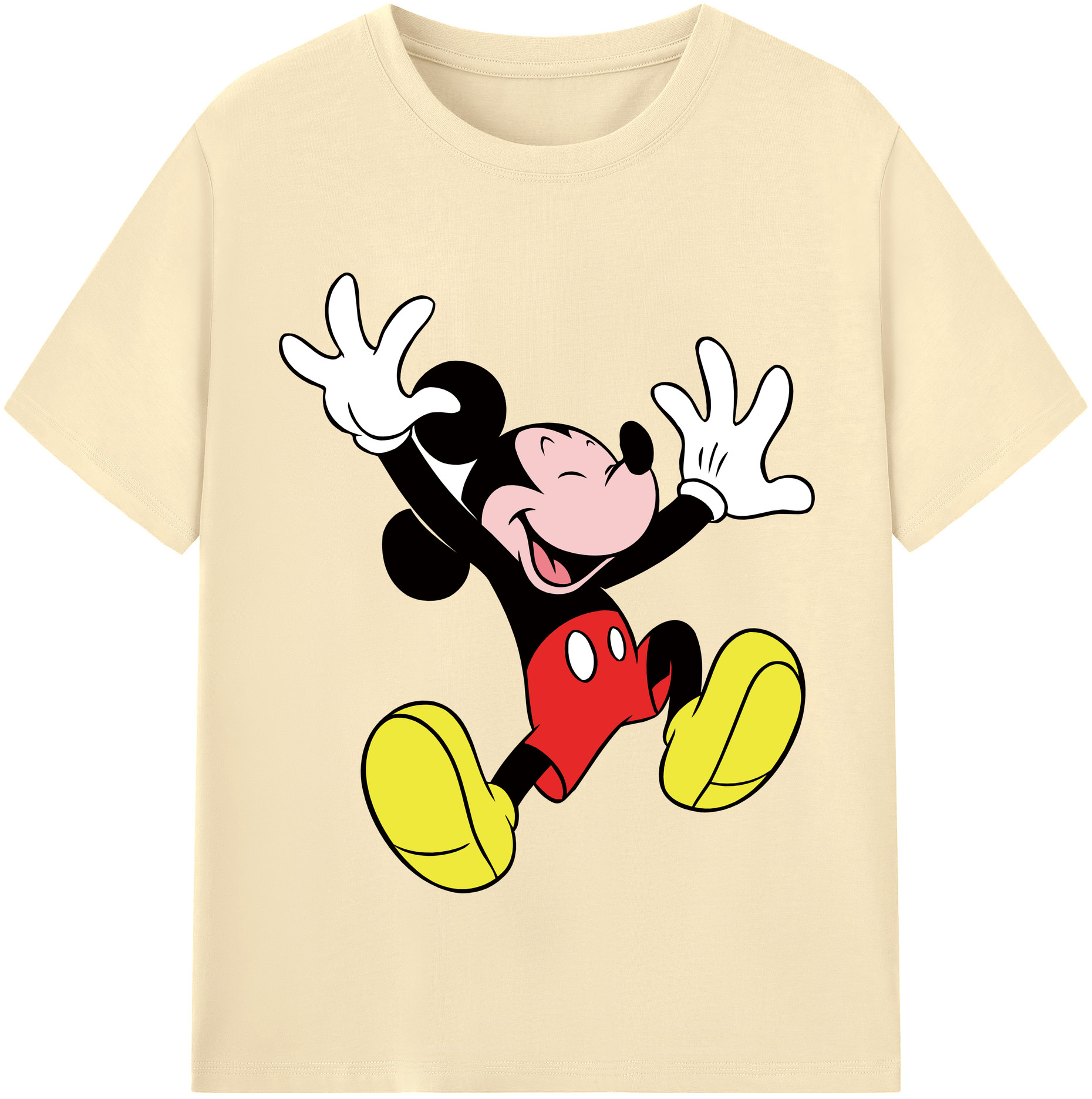 （画像用） ミッキーマウス Mickey Mouse 綿100％半袖Tシャツ（フロントプリント）