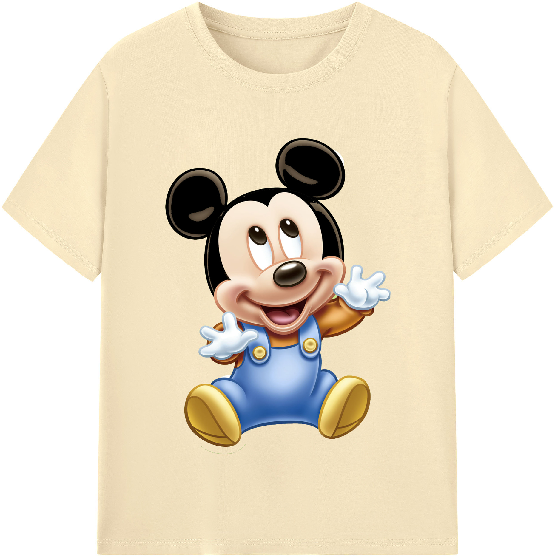 （画像用） ミッキーマウス Mickey Mouse 綿100％半袖Tシャツ（フロントプリント）