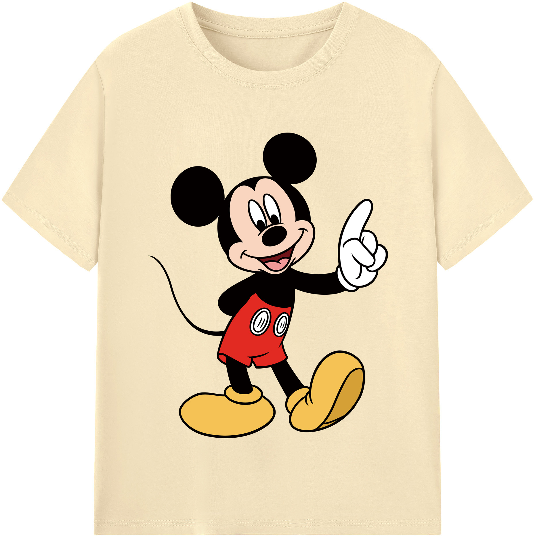 （画像用） ミッキーマウス Mickey Mouse 綿100％半袖Tシャツ（フロントプリント）