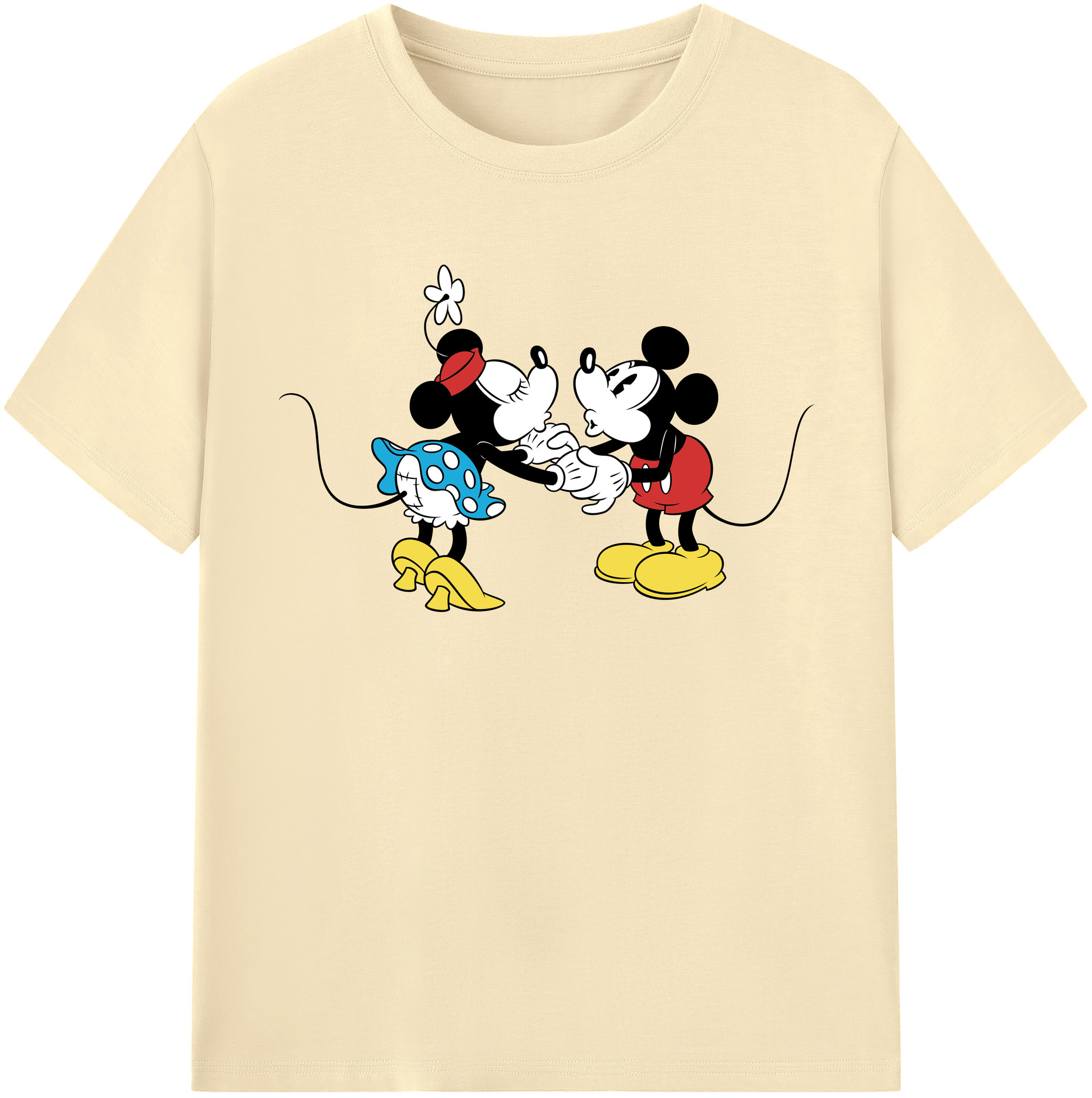 （画像用） ミッキーマウス Mickey Mouse 綿100％半袖Tシャツ（フロントプリント）