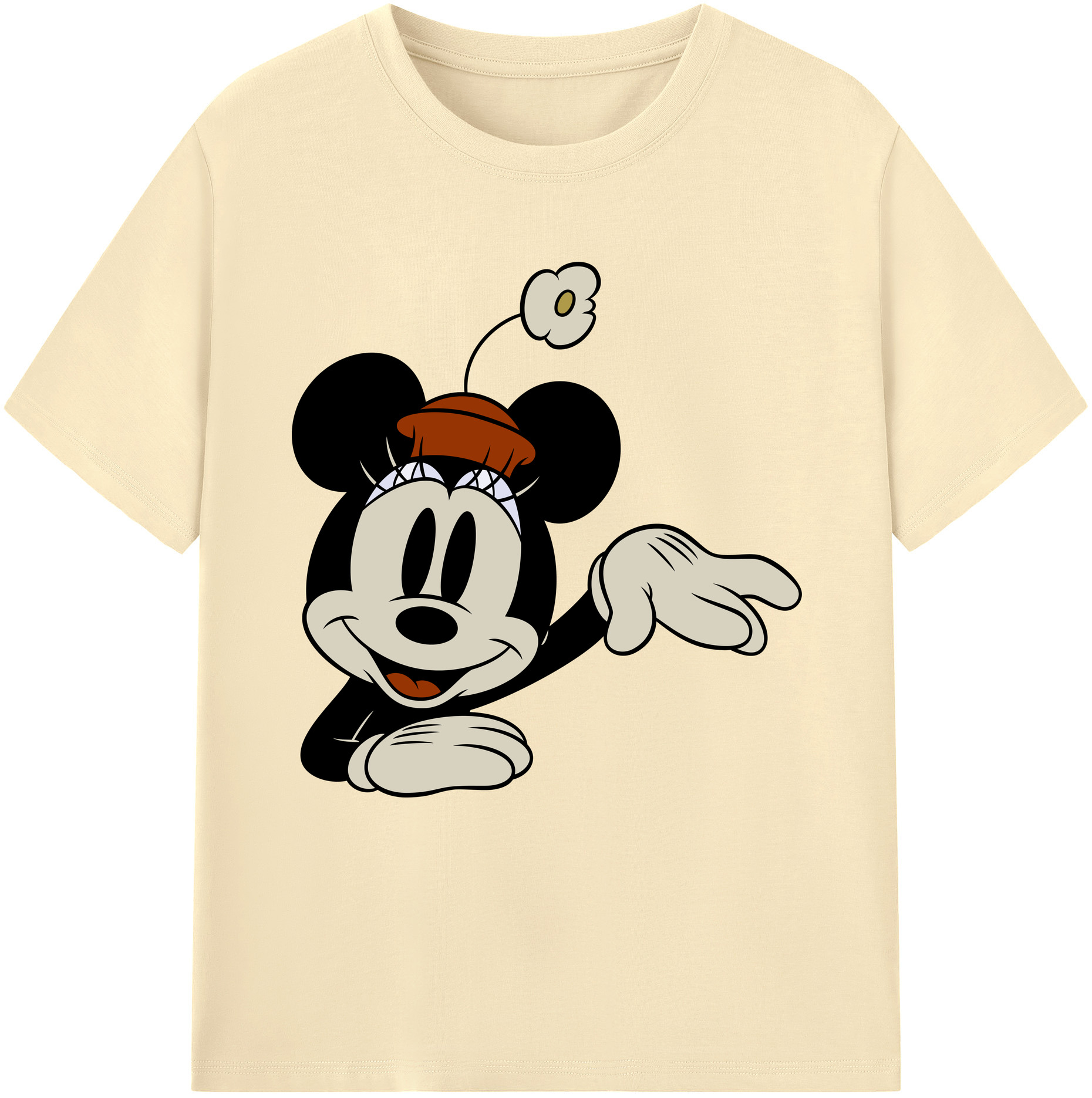 （画像用） ミッキーマウス Mickey Mouse 綿100％半袖Tシャツ（フロントプリント）