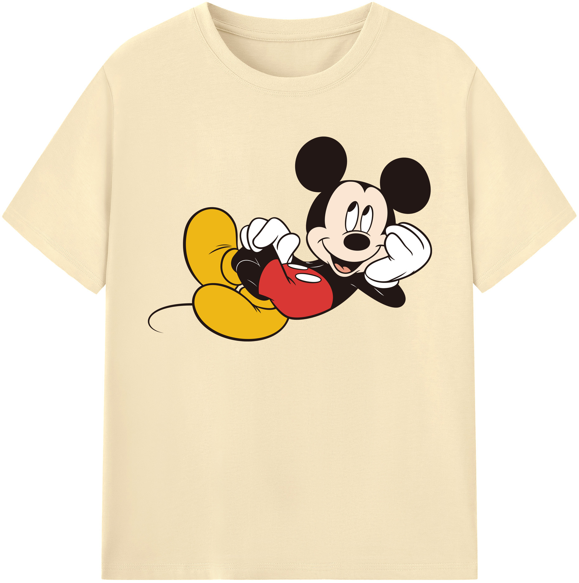 （画像用） ミッキーマウス Mickey Mouse 綿100％半袖Tシャツ（フロントプリント）