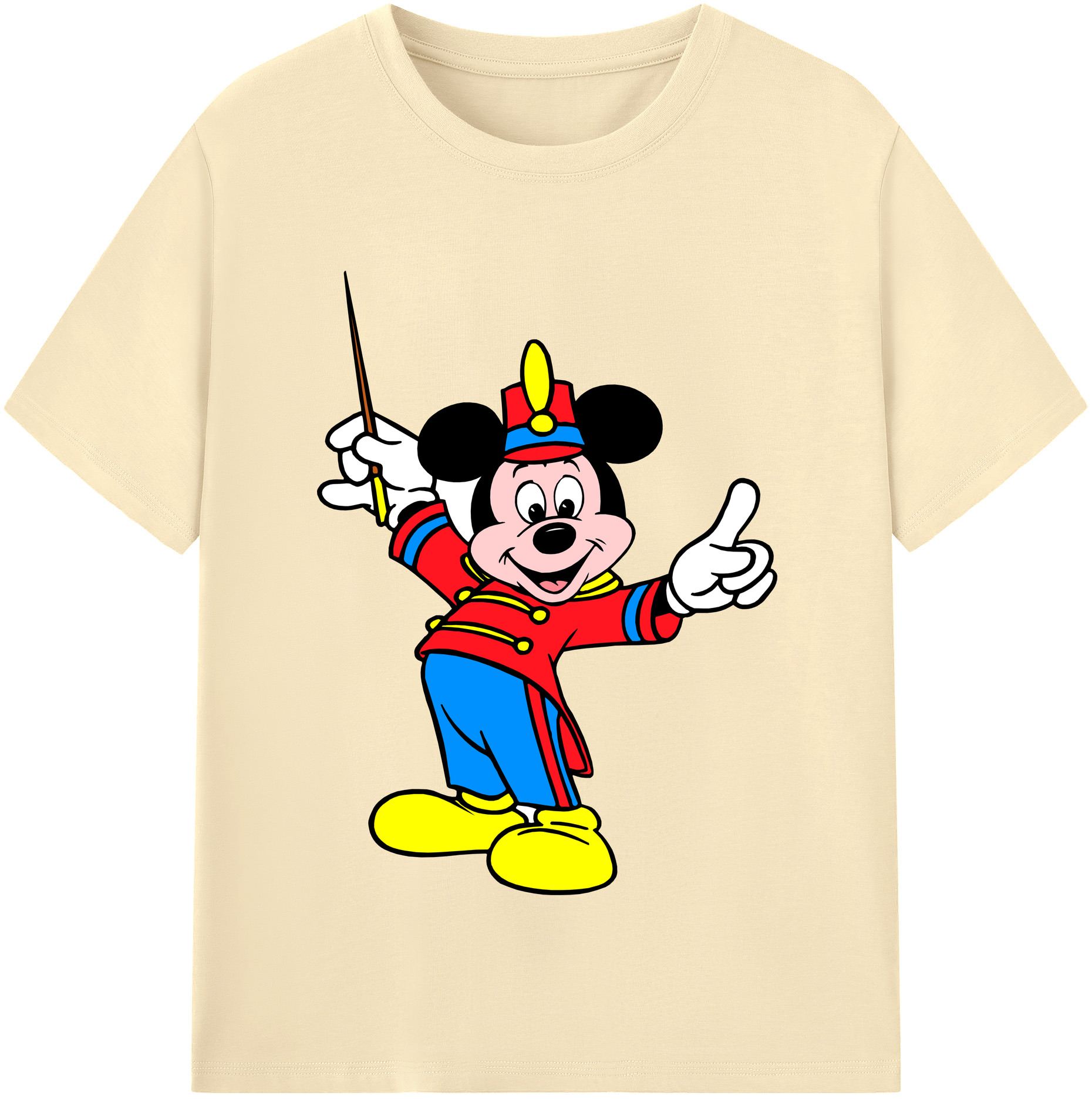 （画像用） ミッキーマウス Mickey Mouse 綿100％半袖Tシャツ（フロントプリント）