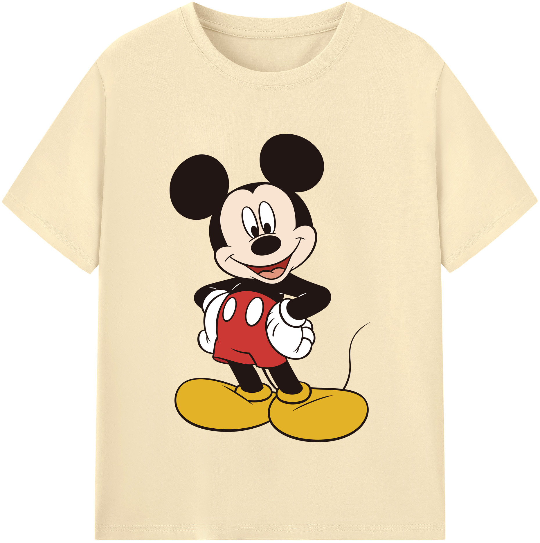 （画像用） ミッキーマウス Mickey Mouse 綿100％半袖Tシャツ（フロントプリント）