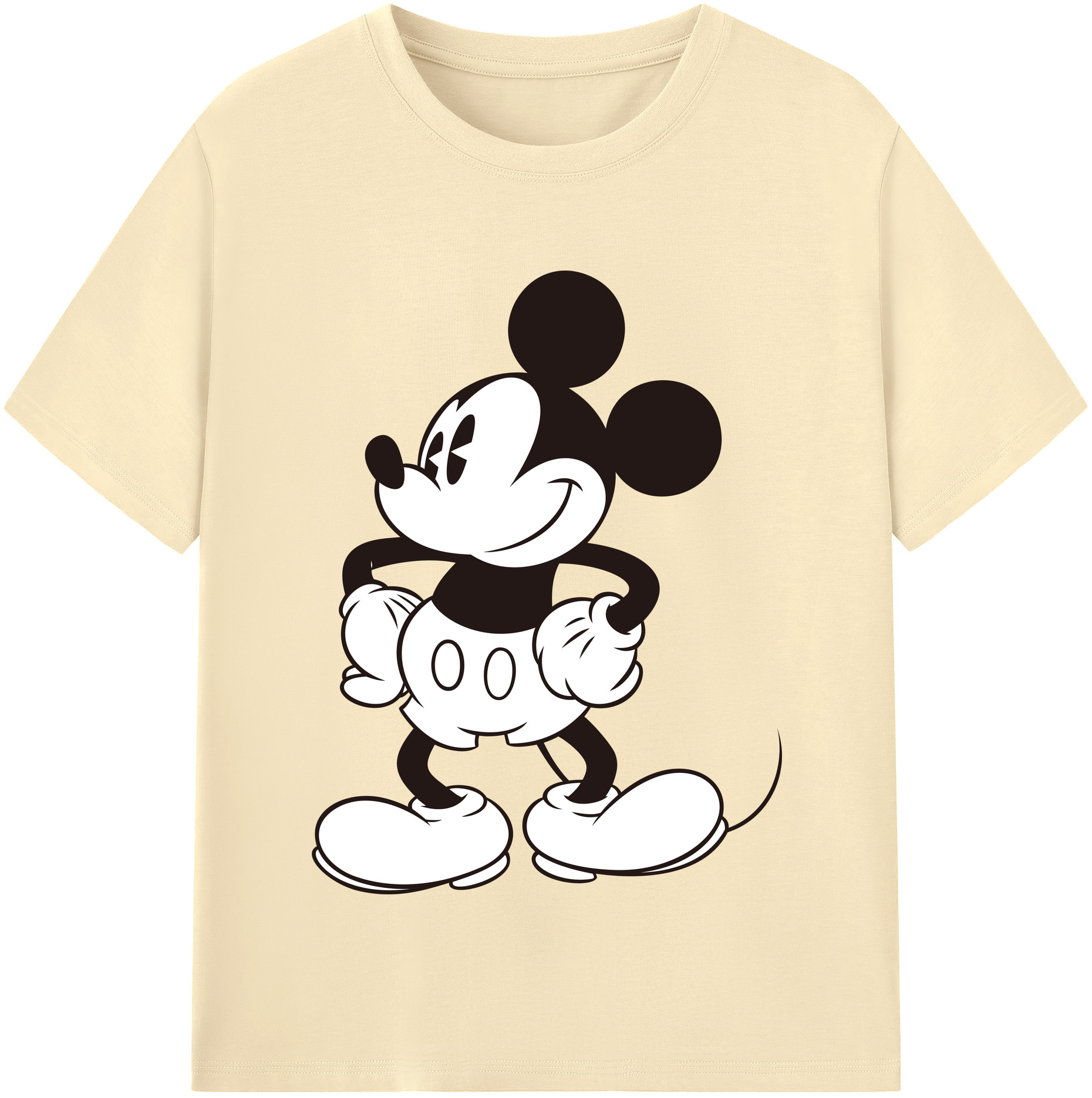 （画像用） ミッキーマウス Mickey Mouse 綿100％半袖Tシャツ（フロントプリント）