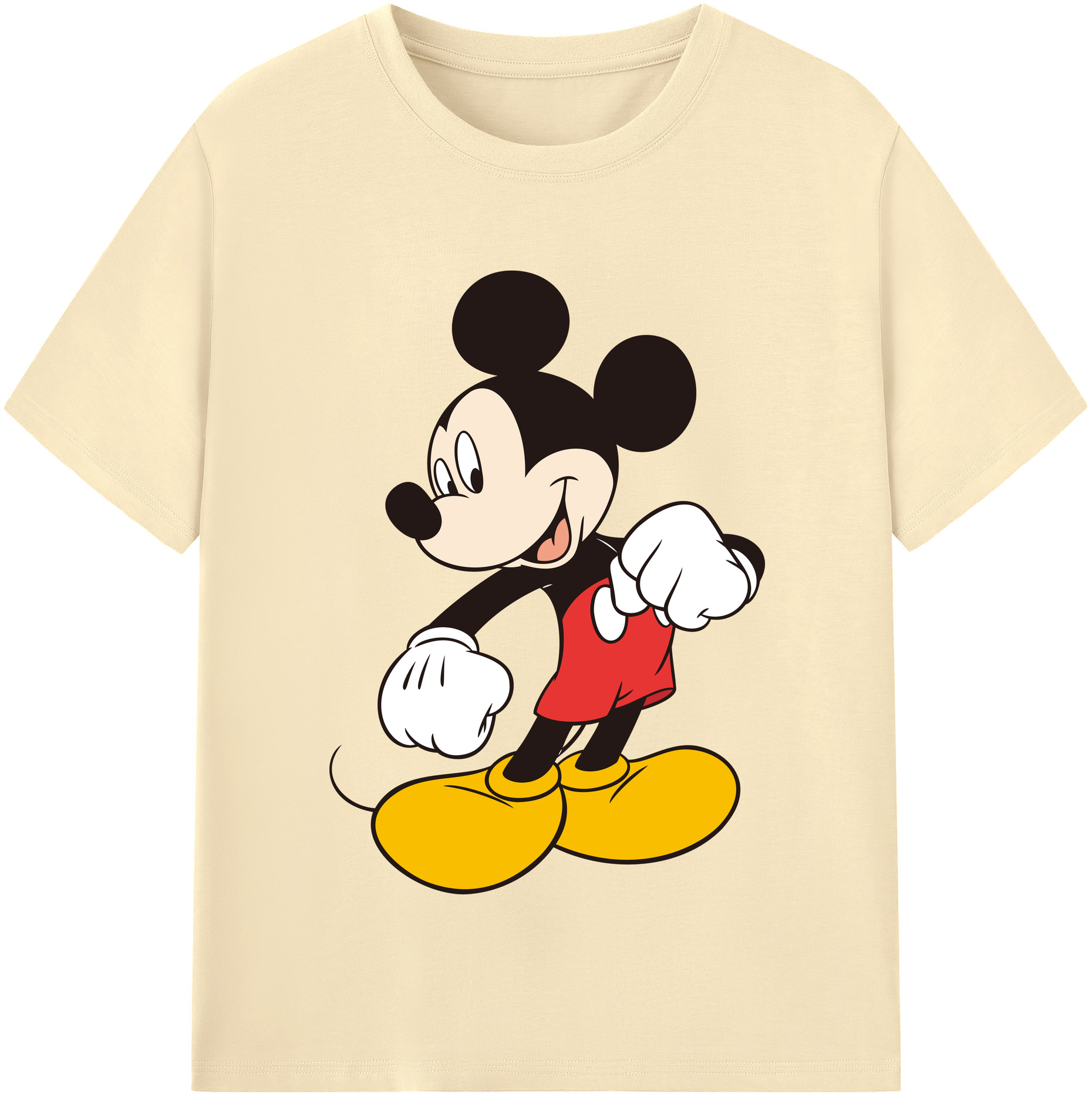 （画像用） ミッキーマウス Mickey Mouse 綿100％半袖Tシャツ（フロントプリント）