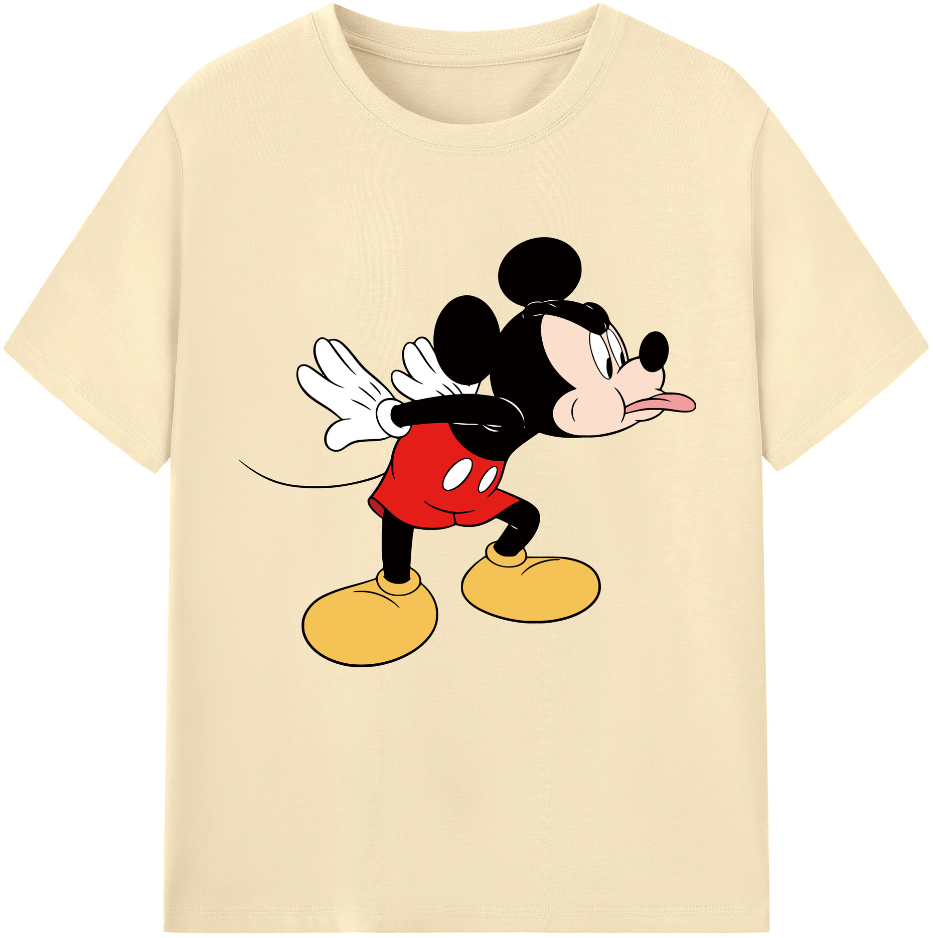 （画像用） ミッキーマウス Mickey Mouse 綿100％半袖Tシャツ（フロントプリント）