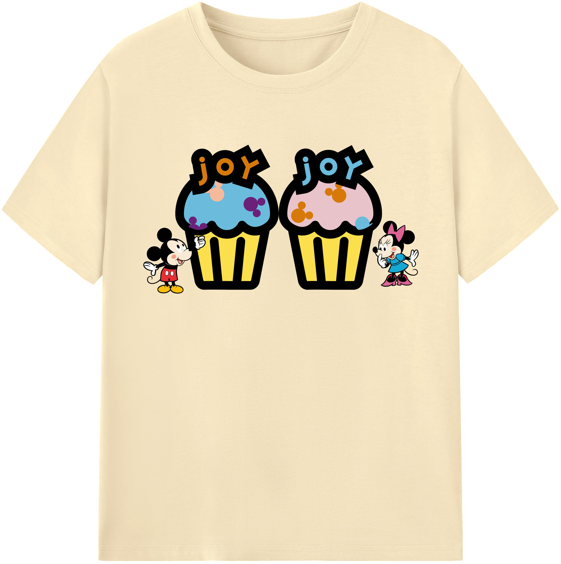 （画像用） ミッキーマウス Mickey Mouse 綿100％半袖Tシャツ（フロントプリント）