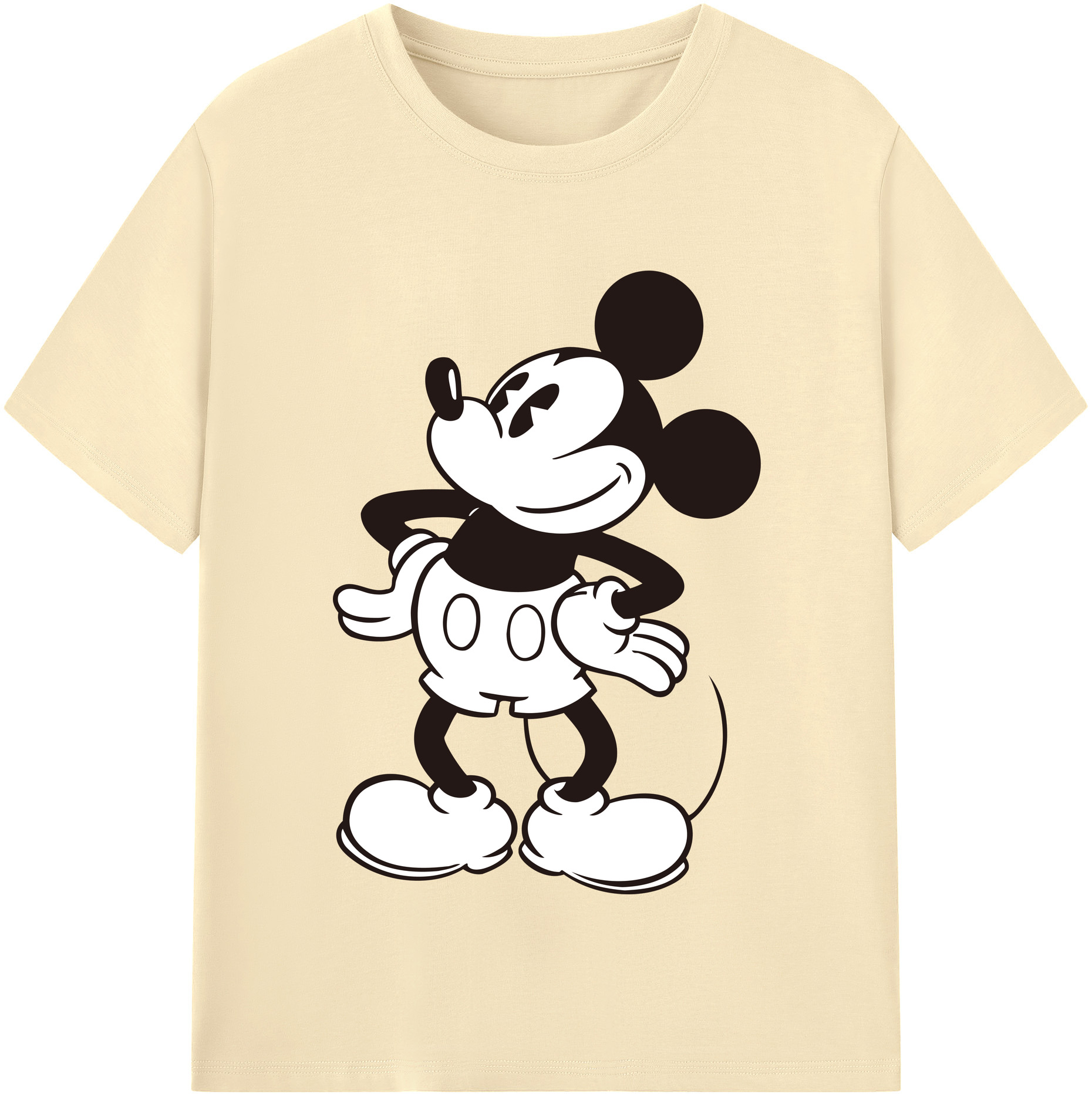 （画像用） ミッキーマウス Mickey Mouse 綿100％半袖Tシャツ（フロントプリント）