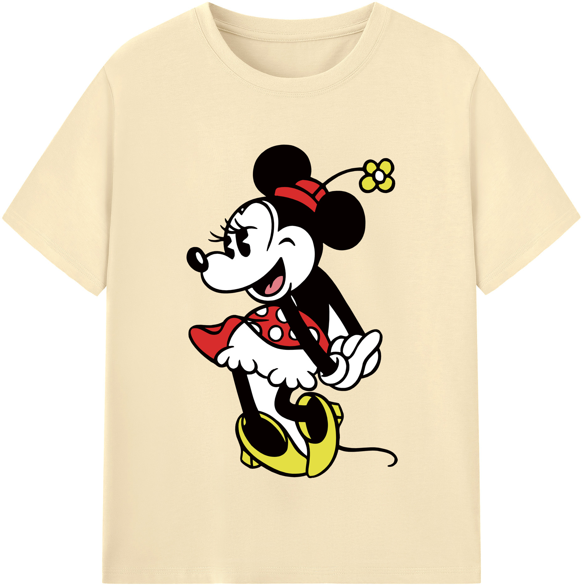 （画像用） ミッキーマウス Mickey Mouse 綿100％半袖Tシャツ（フロントプリント）