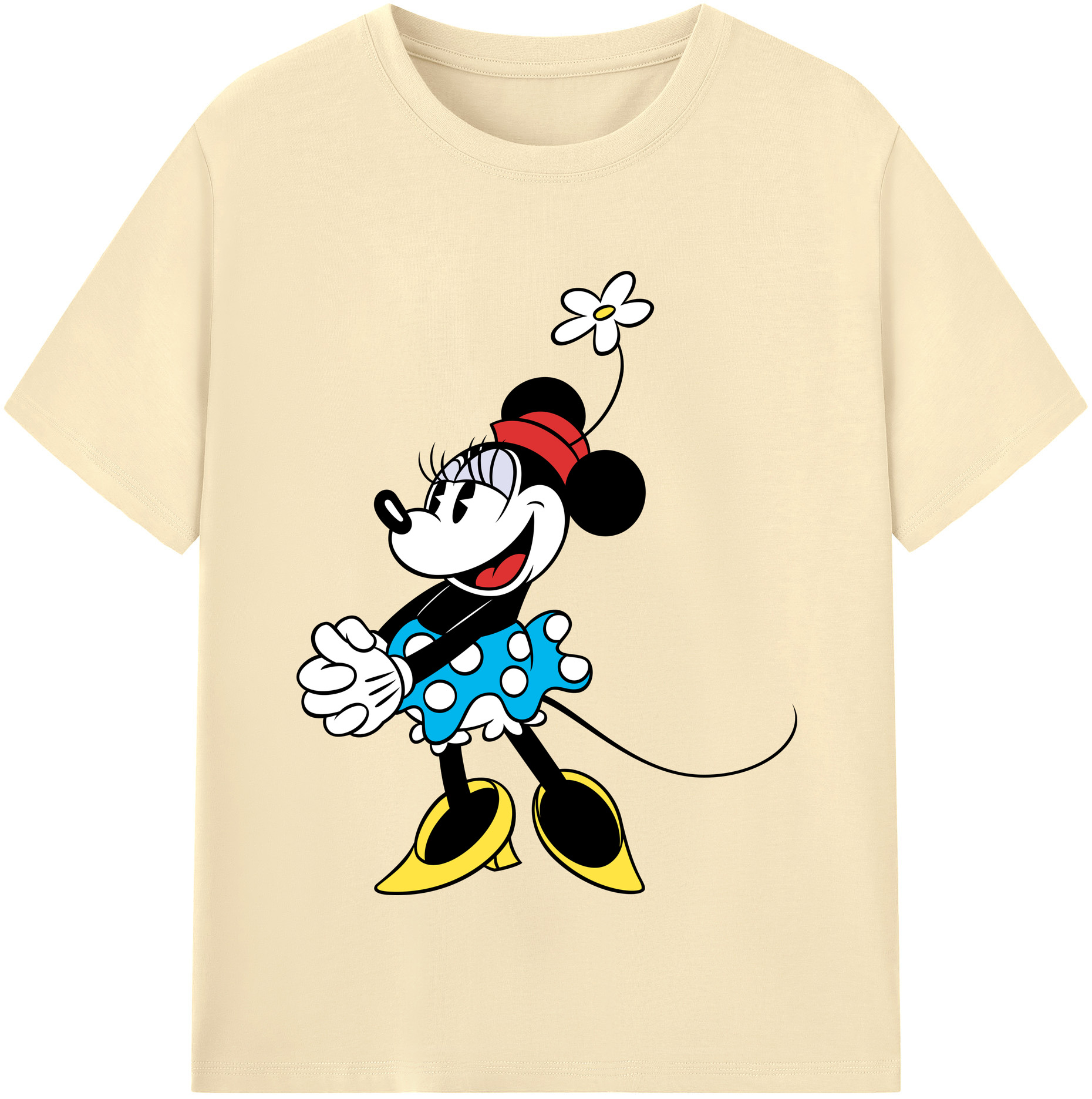 （画像用） ミッキーマウス Mickey Mouse 綿100％半袖Tシャツ（フロントプリント）