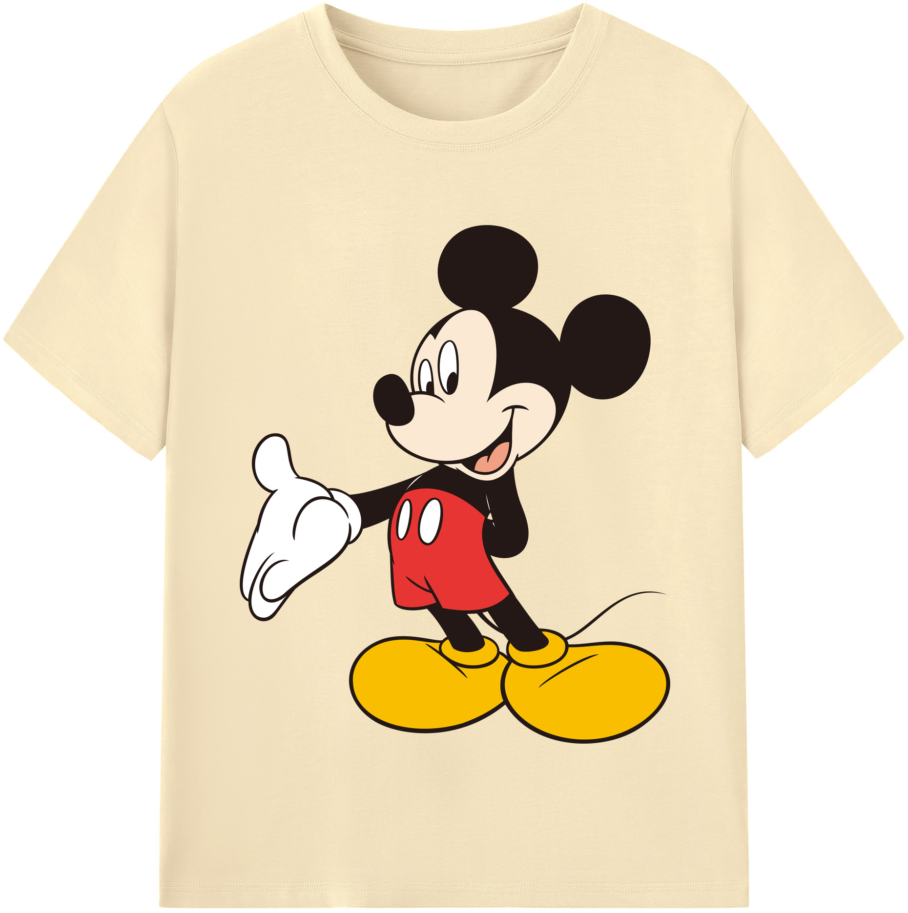（画像用） ミッキーマウス Mickey Mouse 綿100％半袖Tシャツ（フロントプリント）