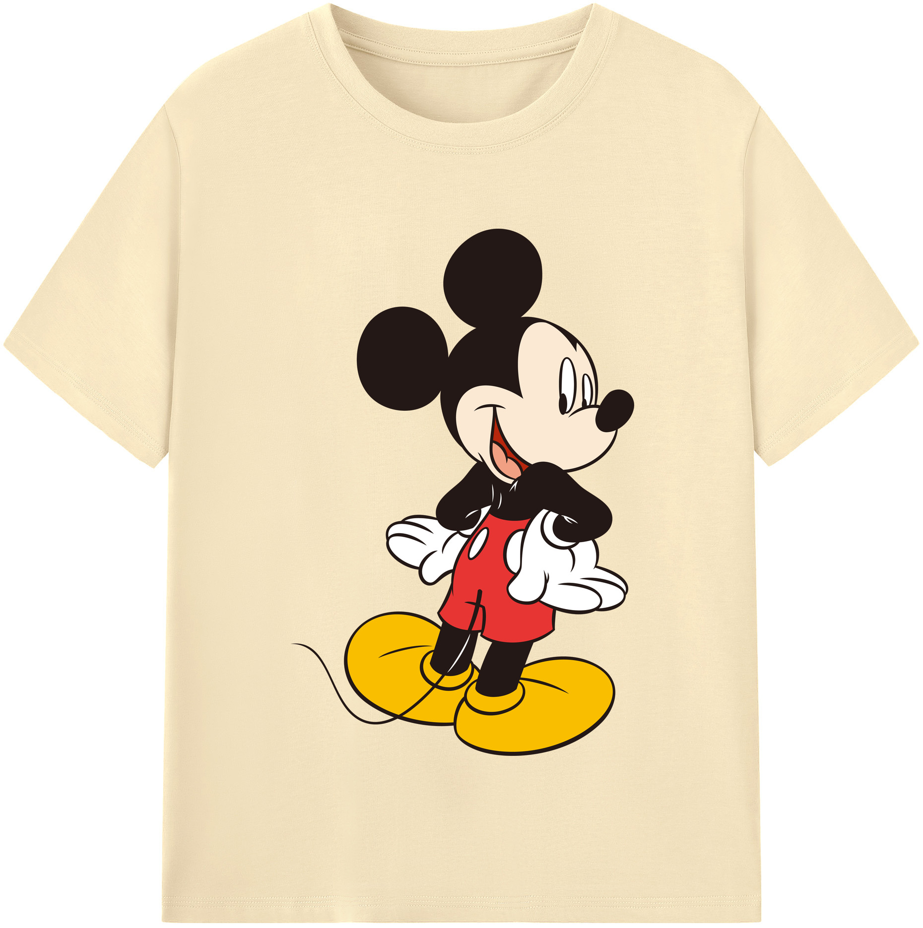 （画像用） ミッキーマウス Mickey Mouse 綿100％半袖Tシャツ（フロントプリント）
