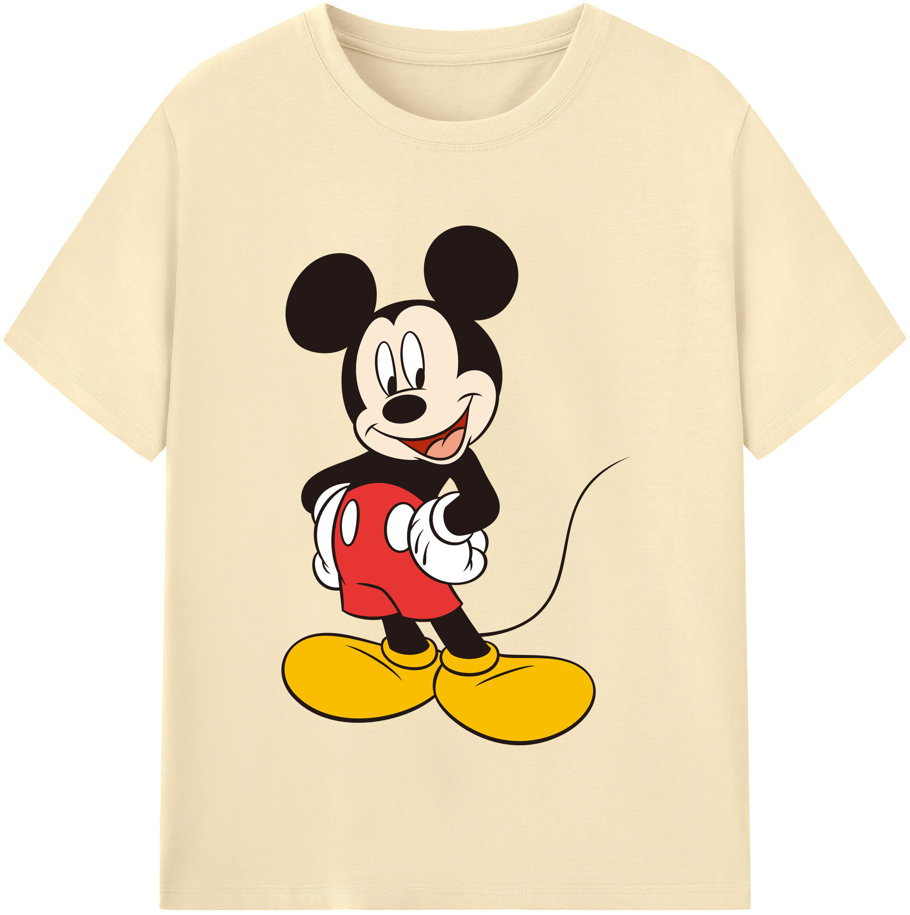 （画像用） ミッキーマウス Mickey Mouse 綿100％半袖Tシャツ（フロントプリント）