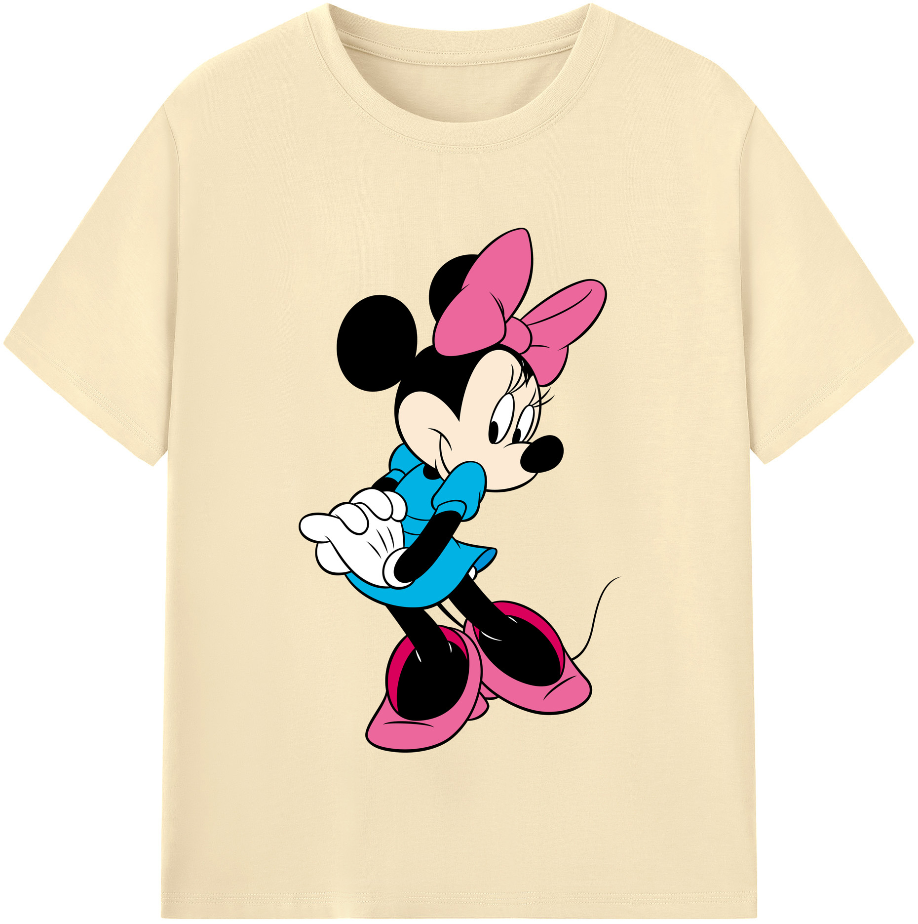 （画像用） ミッキーマウス Mickey Mouse 綿100％半袖Tシャツ（フロントプリント）
