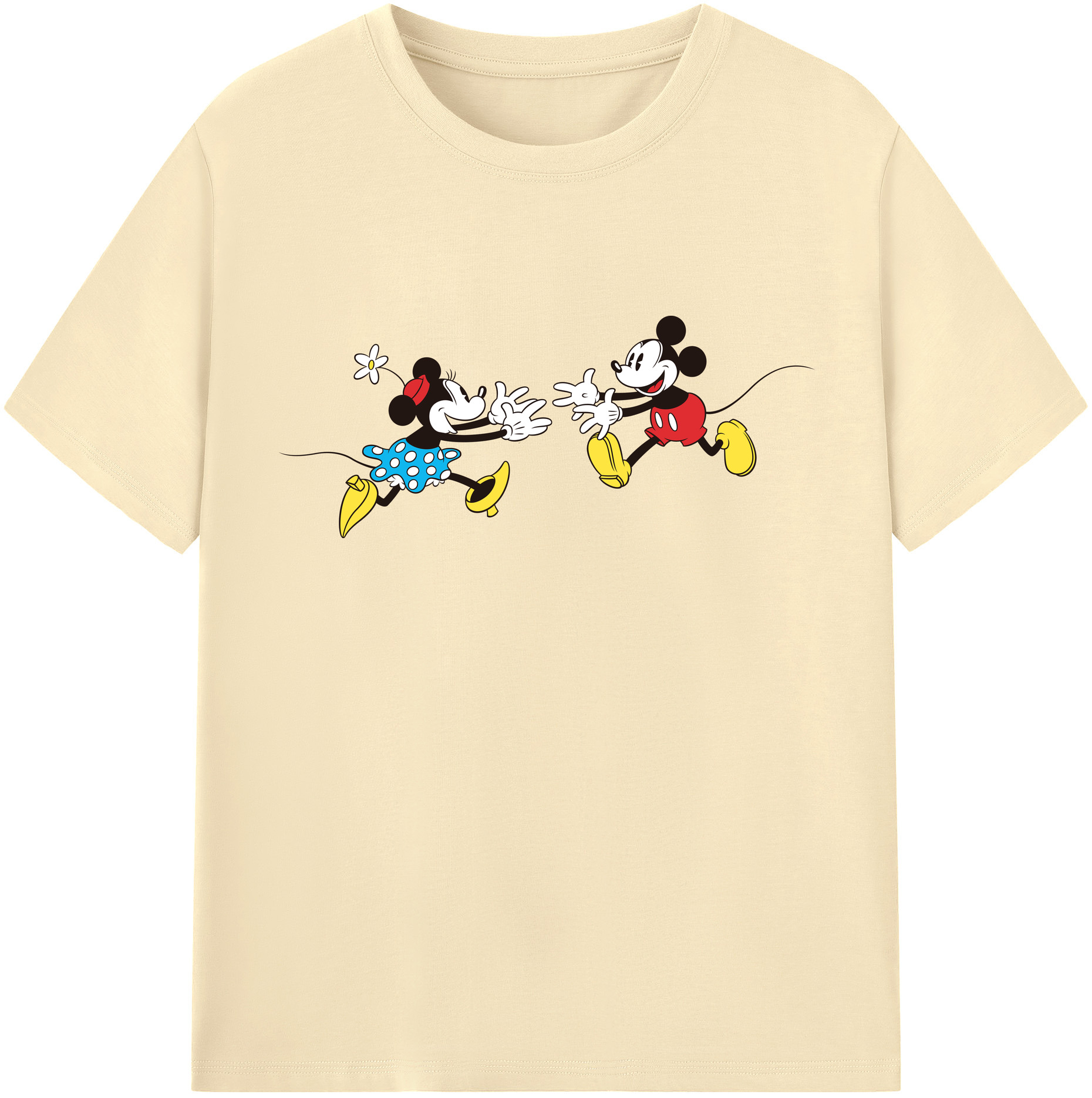 （画像用） ミッキーマウス Mickey Mouse 綿100％半袖Tシャツ（フロントプリント）