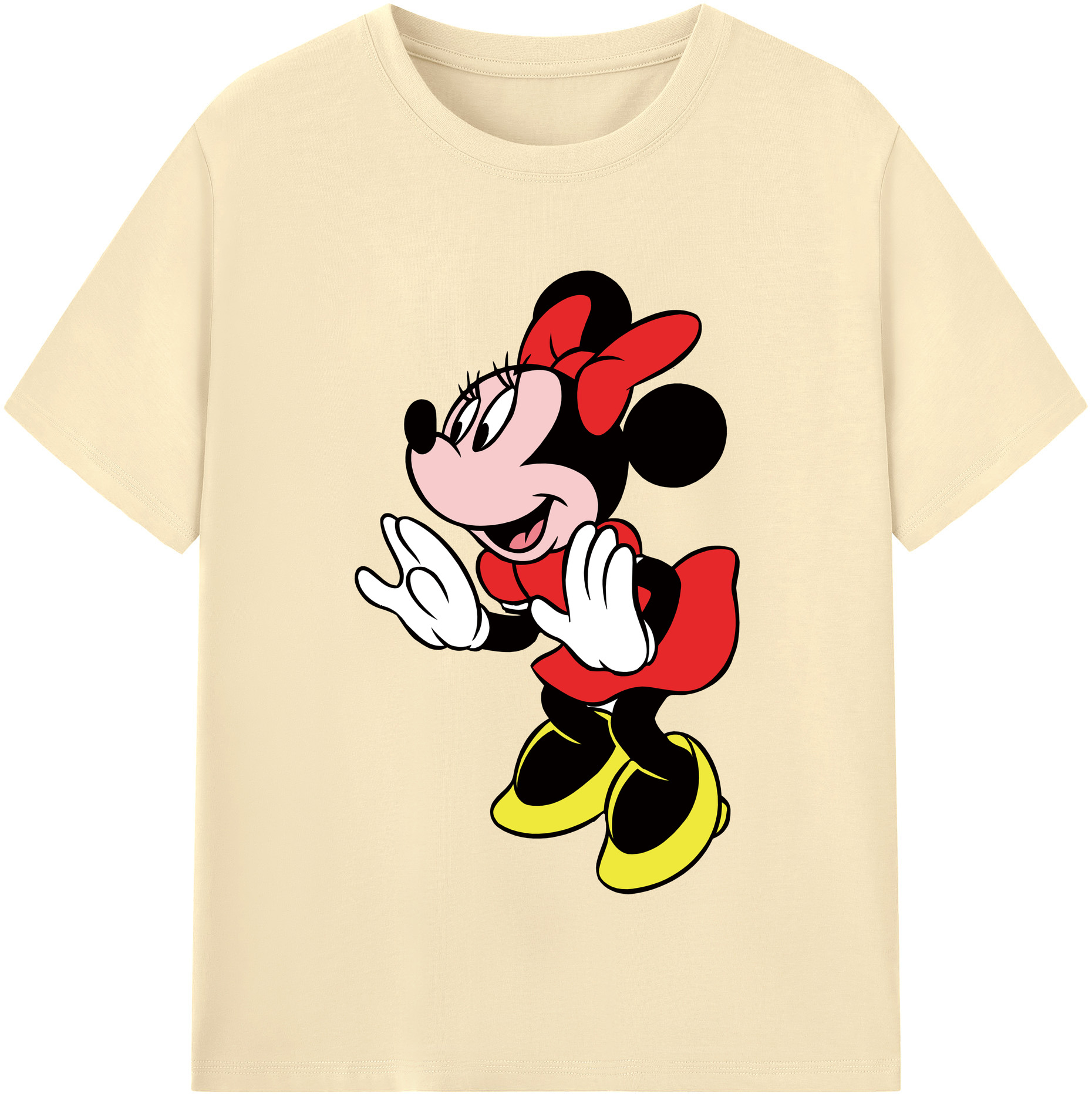 （画像用） ミッキーマウス Mickey Mouse 綿100％半袖Tシャツ（フロントプリント）