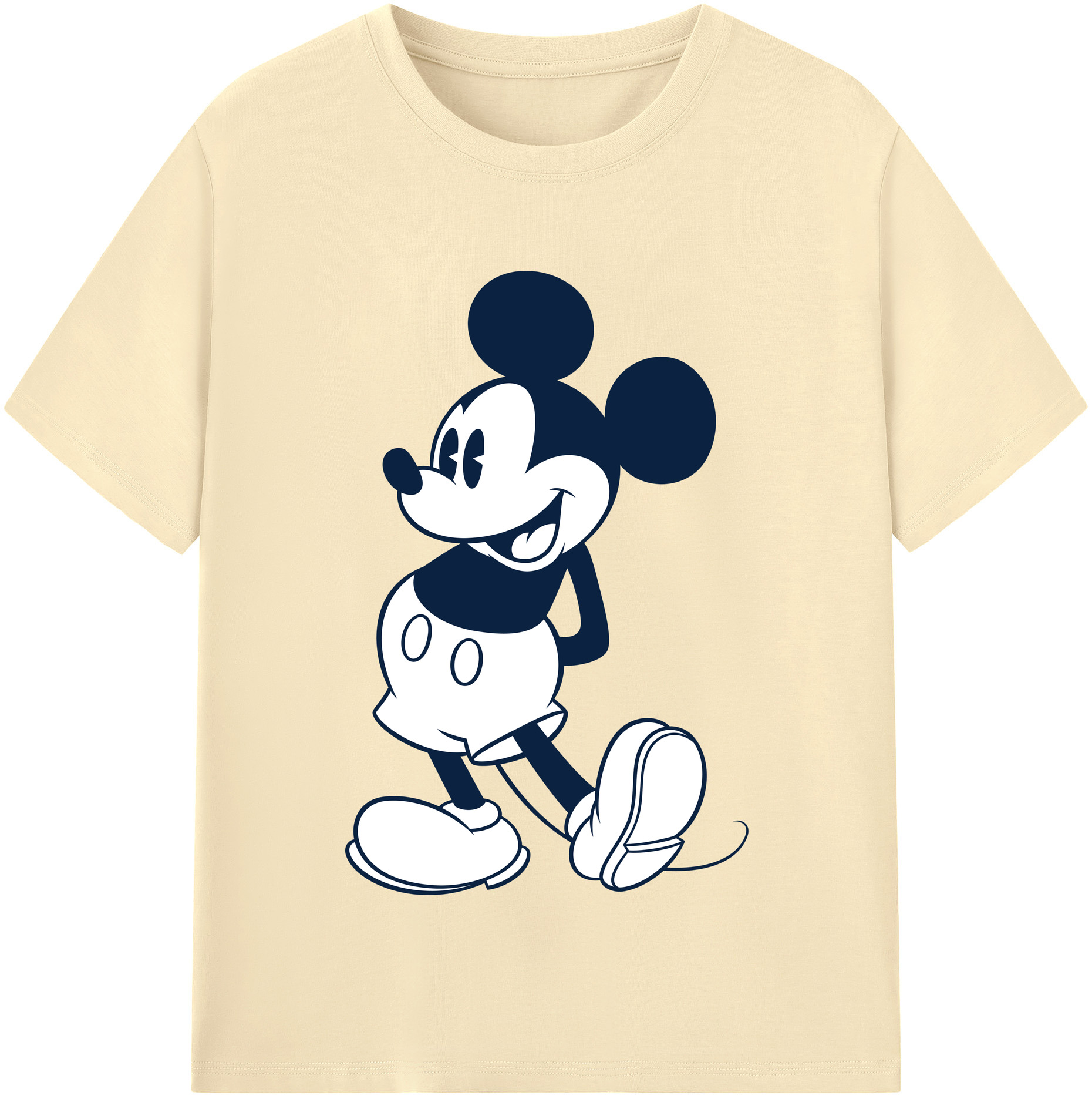 （画像用） ミッキーマウス Mickey Mouse 綿100％半袖Tシャツ（フロントプリント）