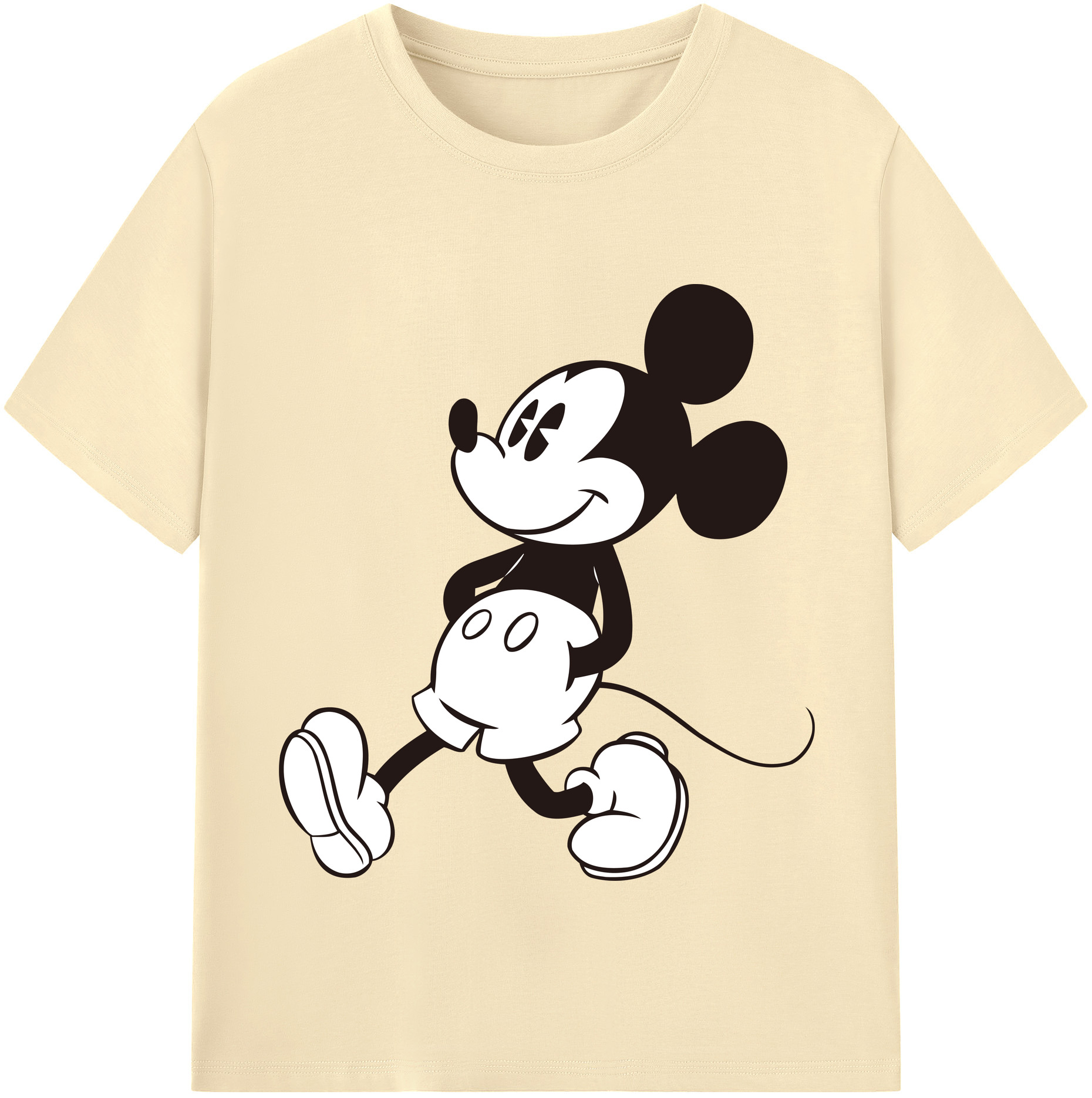 （画像用） ミッキーマウス Mickey Mouse 綿100％半袖Tシャツ（フロントプリント）