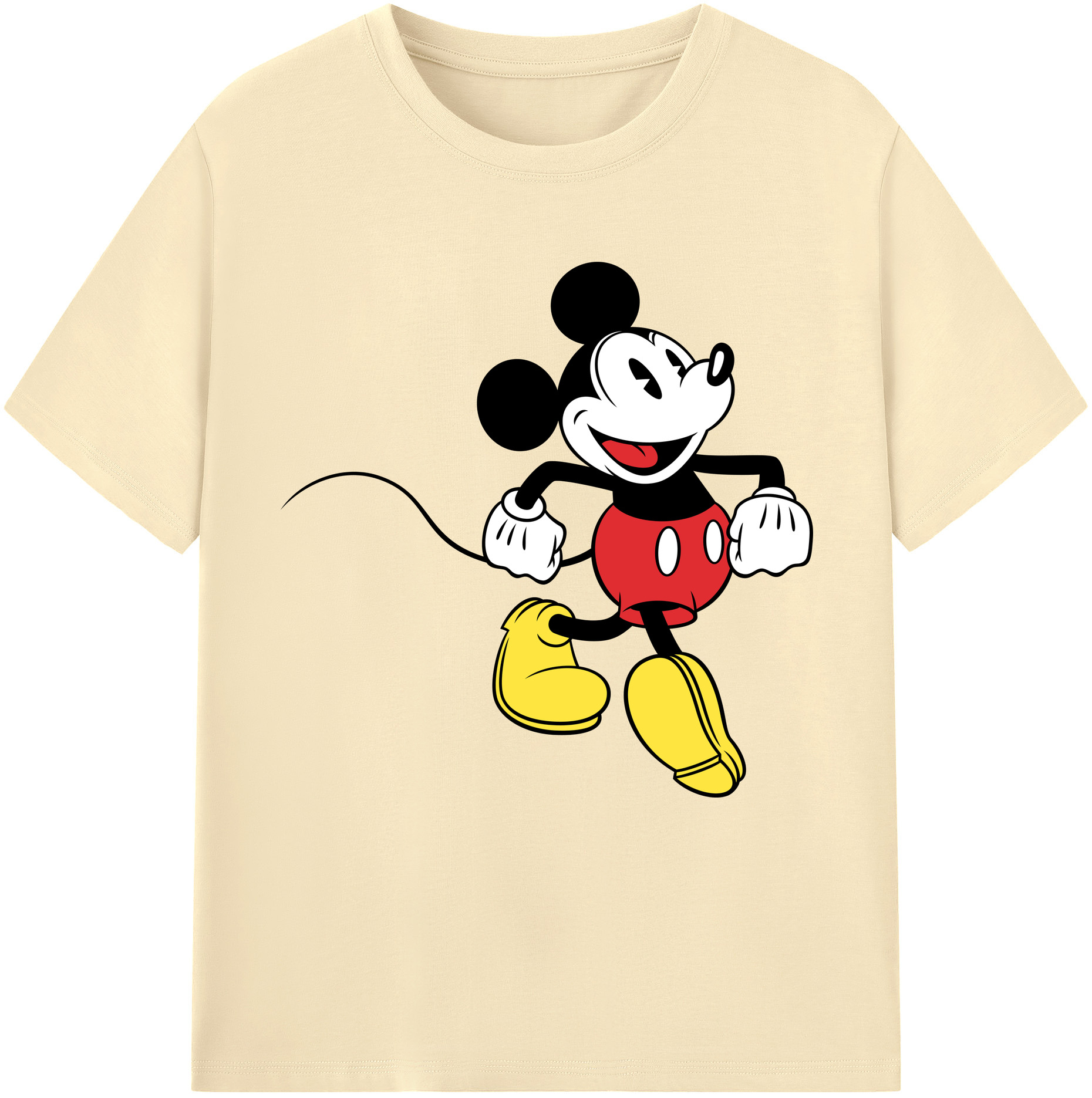 （画像用） ミッキーマウス Mickey Mouse 綿100％半袖Tシャツ（フロントプリント）