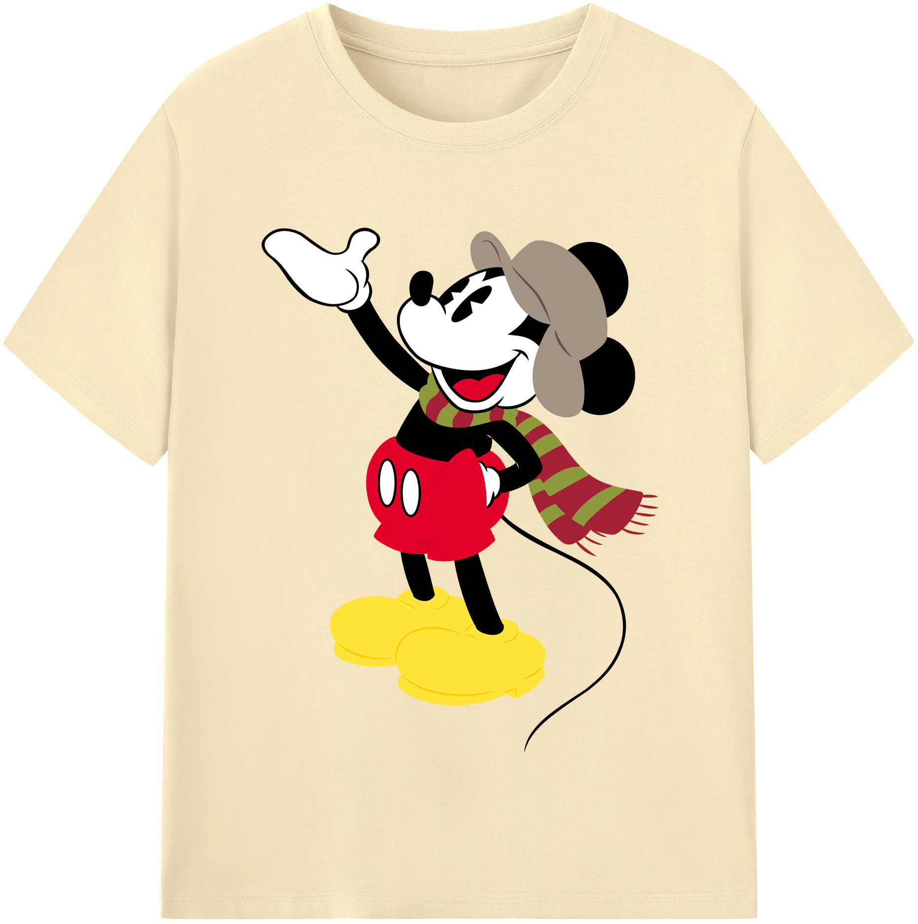 （画像用） ミッキーマウス Mickey Mouse 綿100％半袖Tシャツ（フロントプリント）