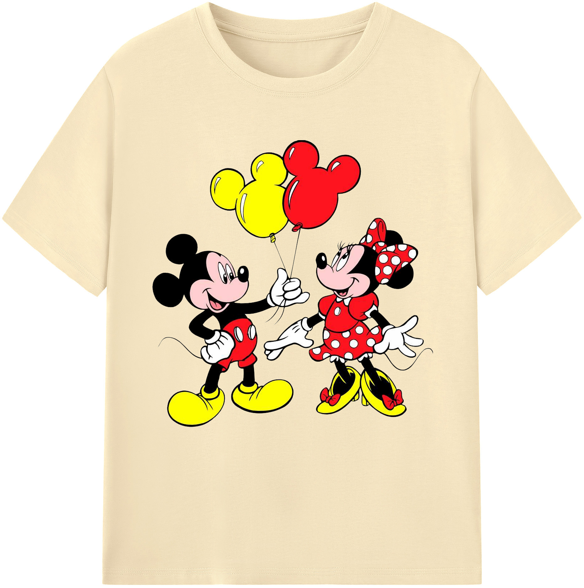 （画像用） ミッキーマウス Mickey Mouse 綿100％半袖Tシャツ（フロントプリント）