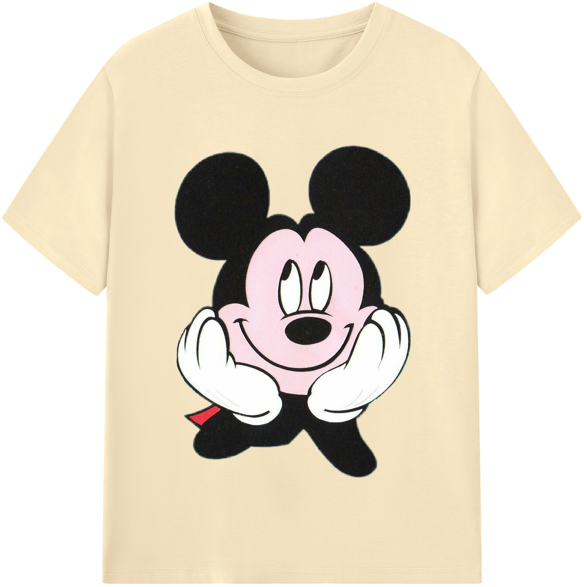 （画像用） ミッキーマウス Mickey Mouse 綿100％半袖Tシャツ（フロントプリント）