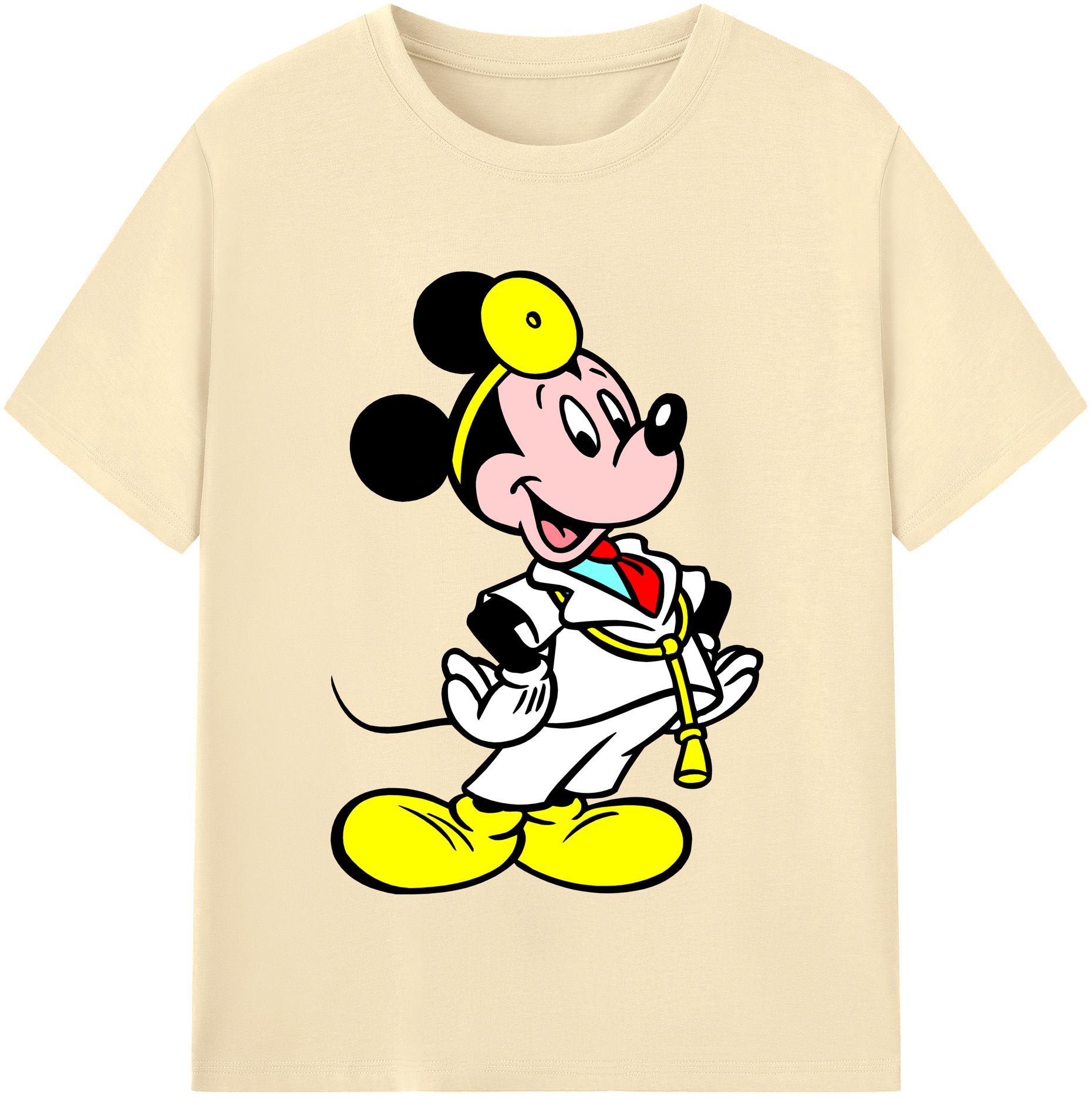（画像用） ミッキーマウス Mickey Mouse 綿100％半袖Tシャツ（フロントプリント）